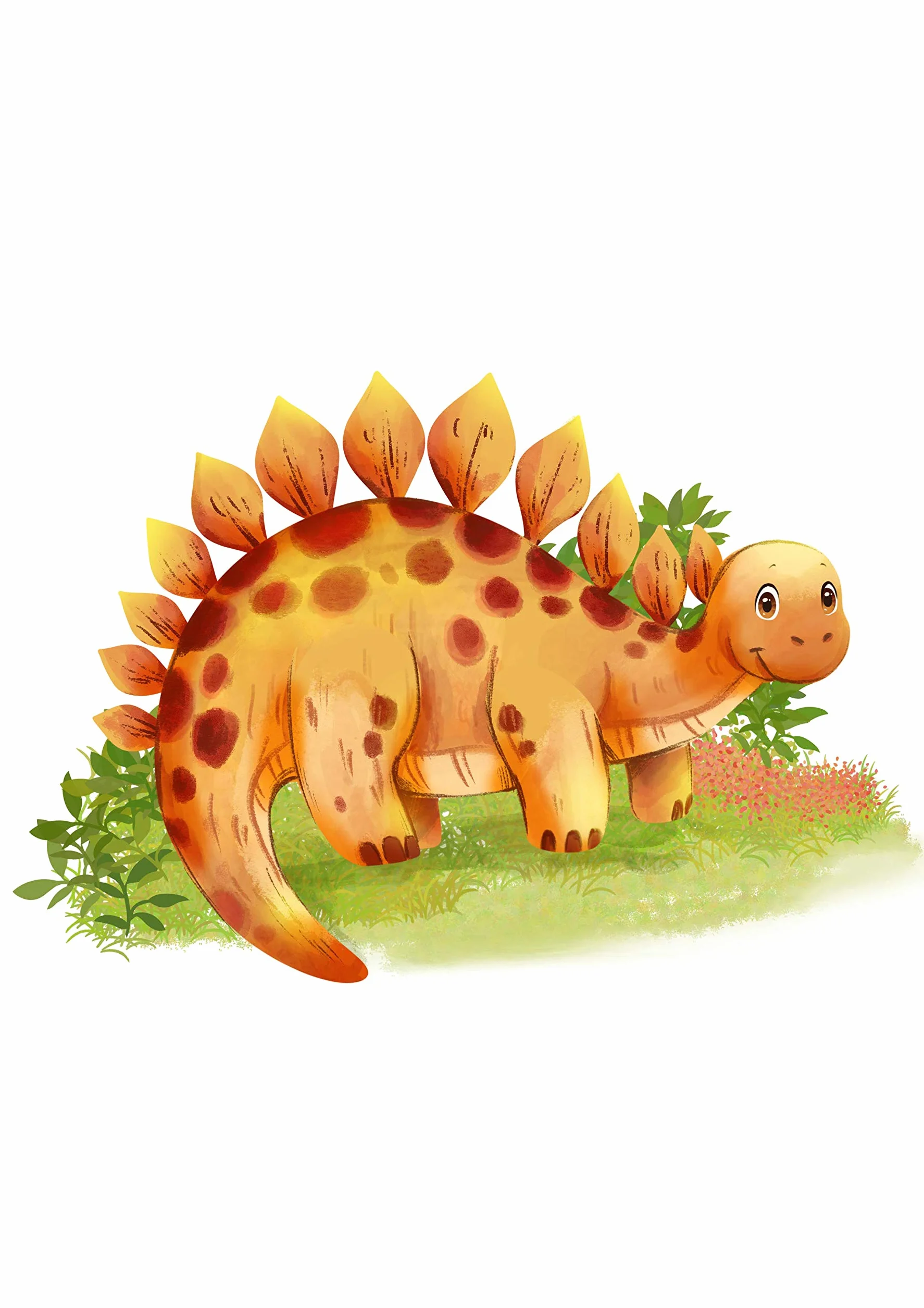 Set di 4 immagini dinosauri per cameretta dei bambini e cameretta dei bambini, poster DIN A4, animali T-Rex (senza cornice)