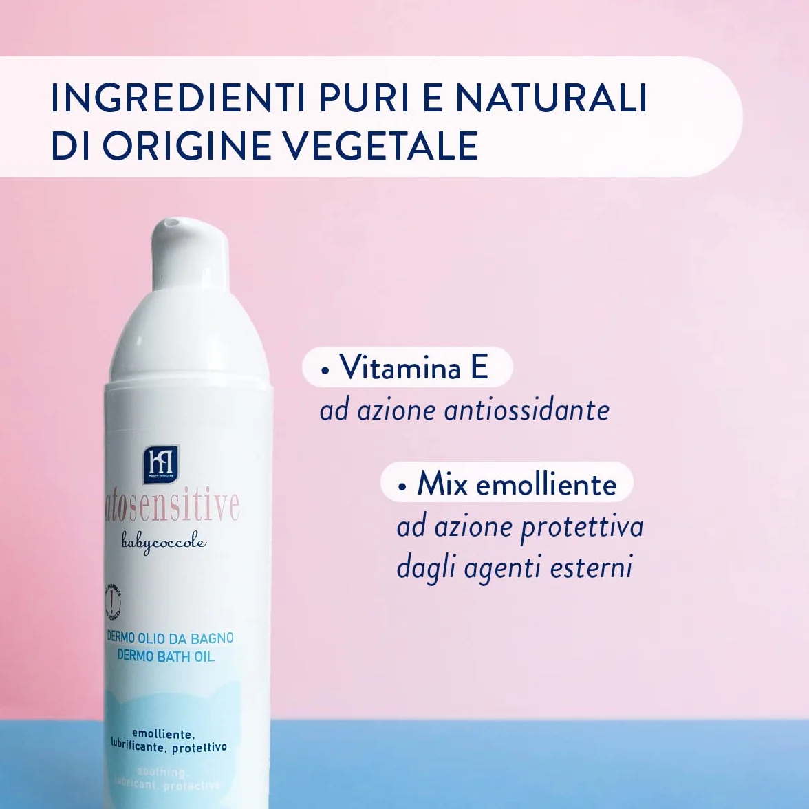 Babycoccole DERMO OLIO DA BAGNO per Bambini e Neonati. Per Pelle Sensibile e Dermatite Atopica. Delicato, Idratante, Protettivo, con Ingredienti Puri e Naturali. Dermatologicamente Testato. 150ml