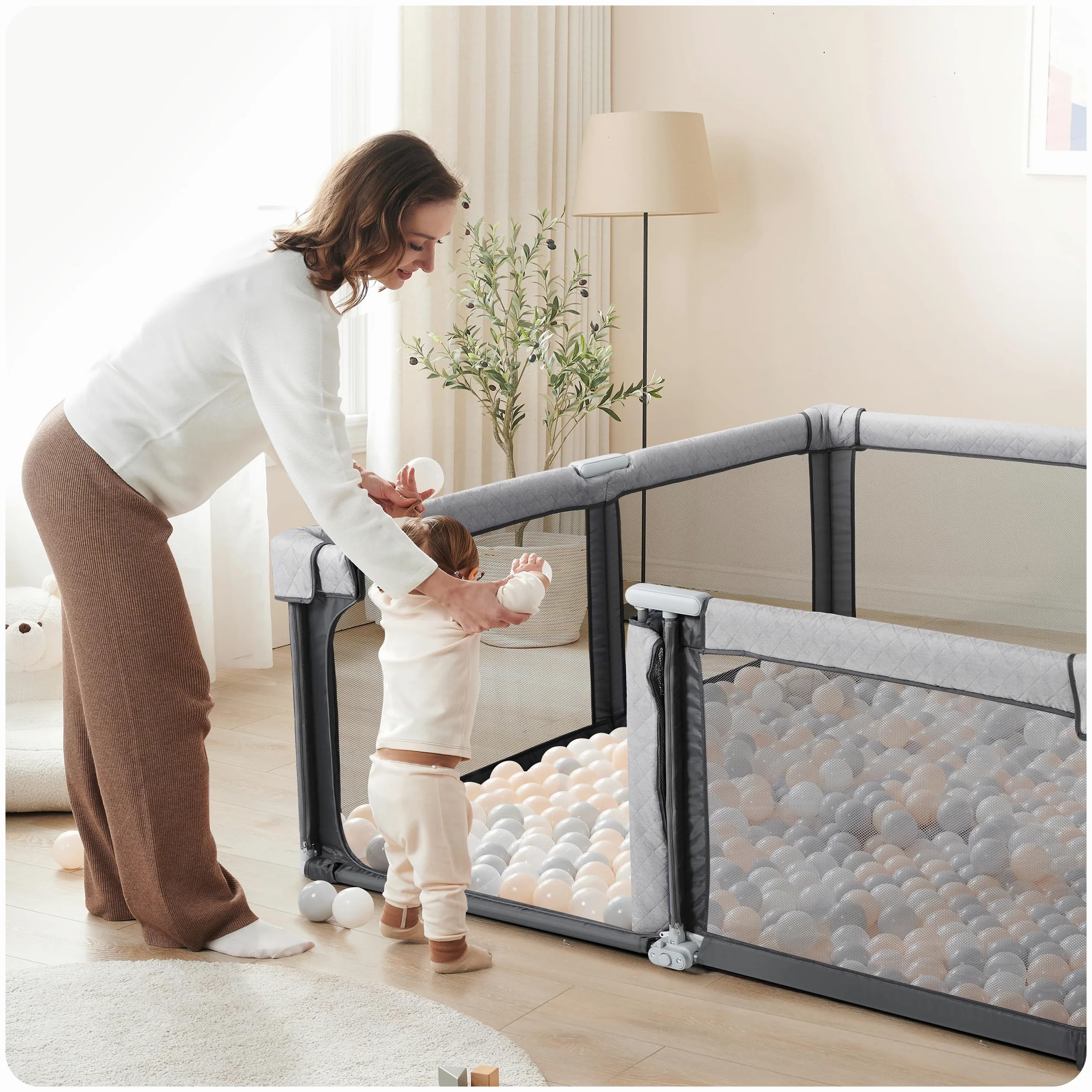 Sweeby Box per bambini, 150 x 180 cm (grigio siderale, 180 x 150)