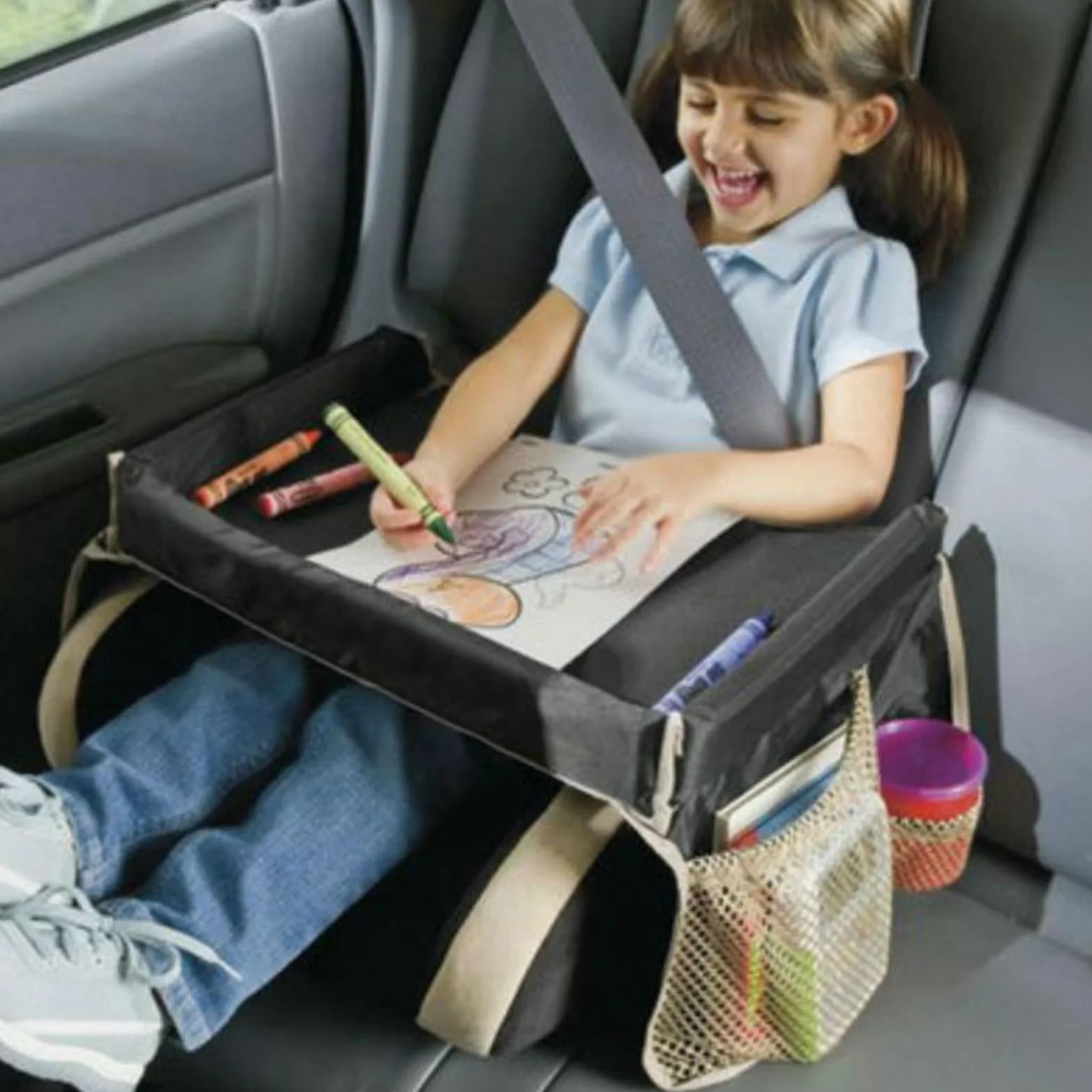 Vassoio Da Viaggio Per Bambini, Tavolino Da Viaggio Per Bambini, Scrivania Pieghevole Per Attività Per Seggiolino Auto, Viaggio Per Giochi Per Seggiolini Per Bambini