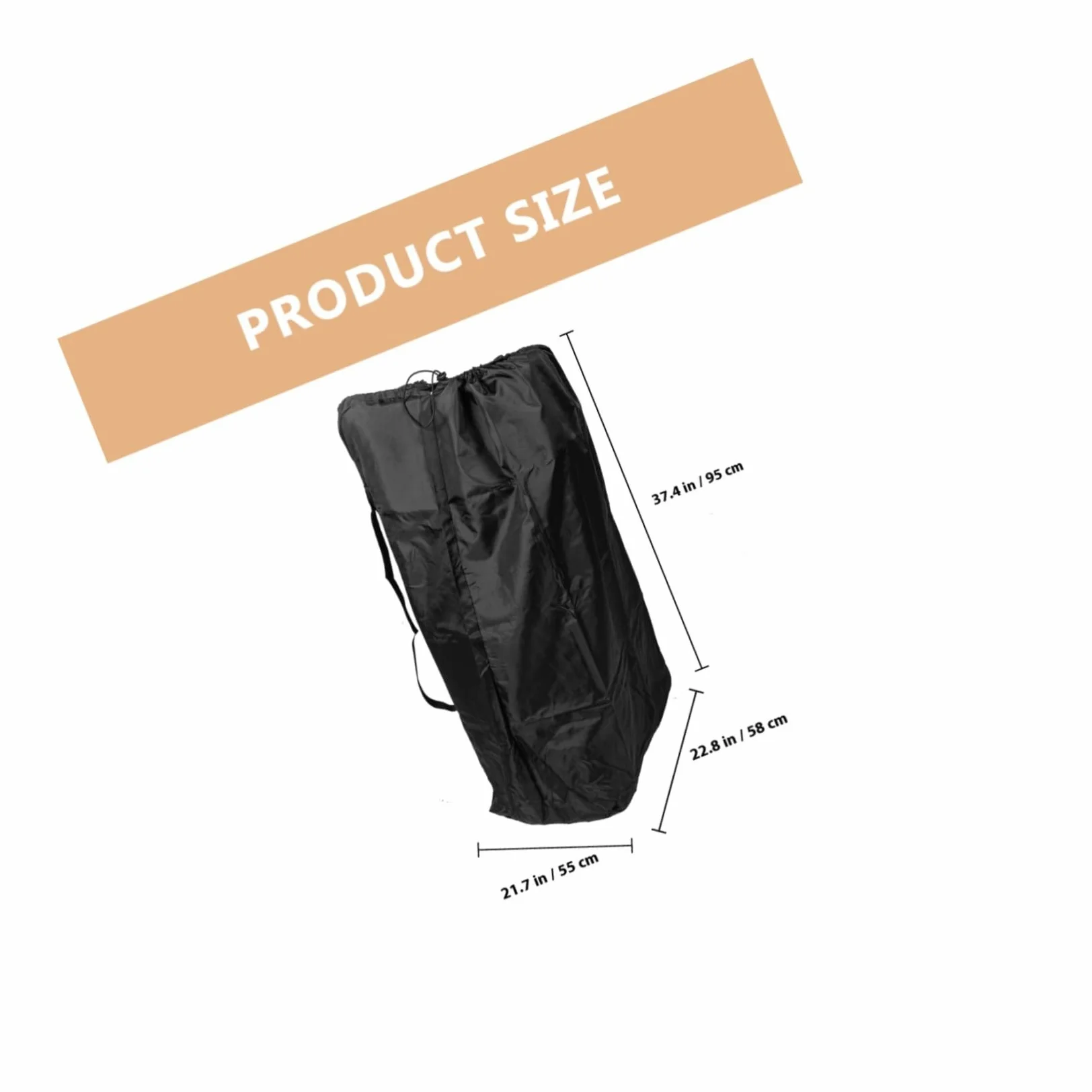 Toddmomy Borsa da Viaggio per Carrozzina, Copertura per Viaggio in Aereo, in Nailon Nero, 2 Spallacci e Chiusura a Coulisse, Adatta a Vari Modelli