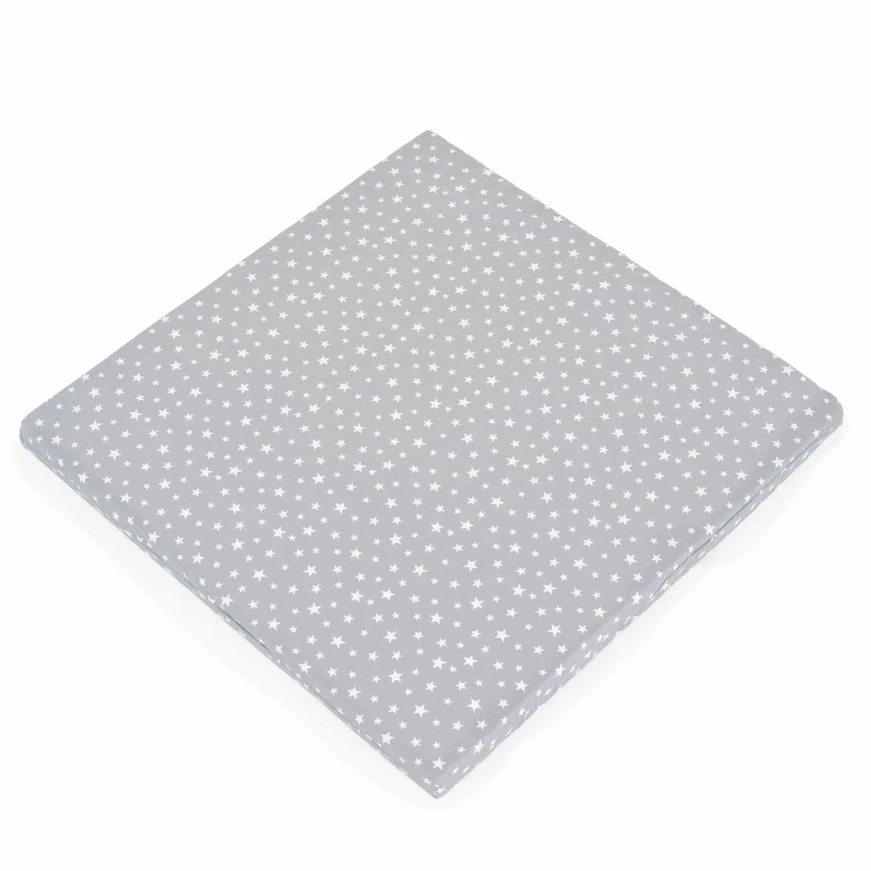 Moni materasso per box Comfort 88 x 88 x 5 cm, per culla, rivestimento lavabile, colorazione:stelle grigie