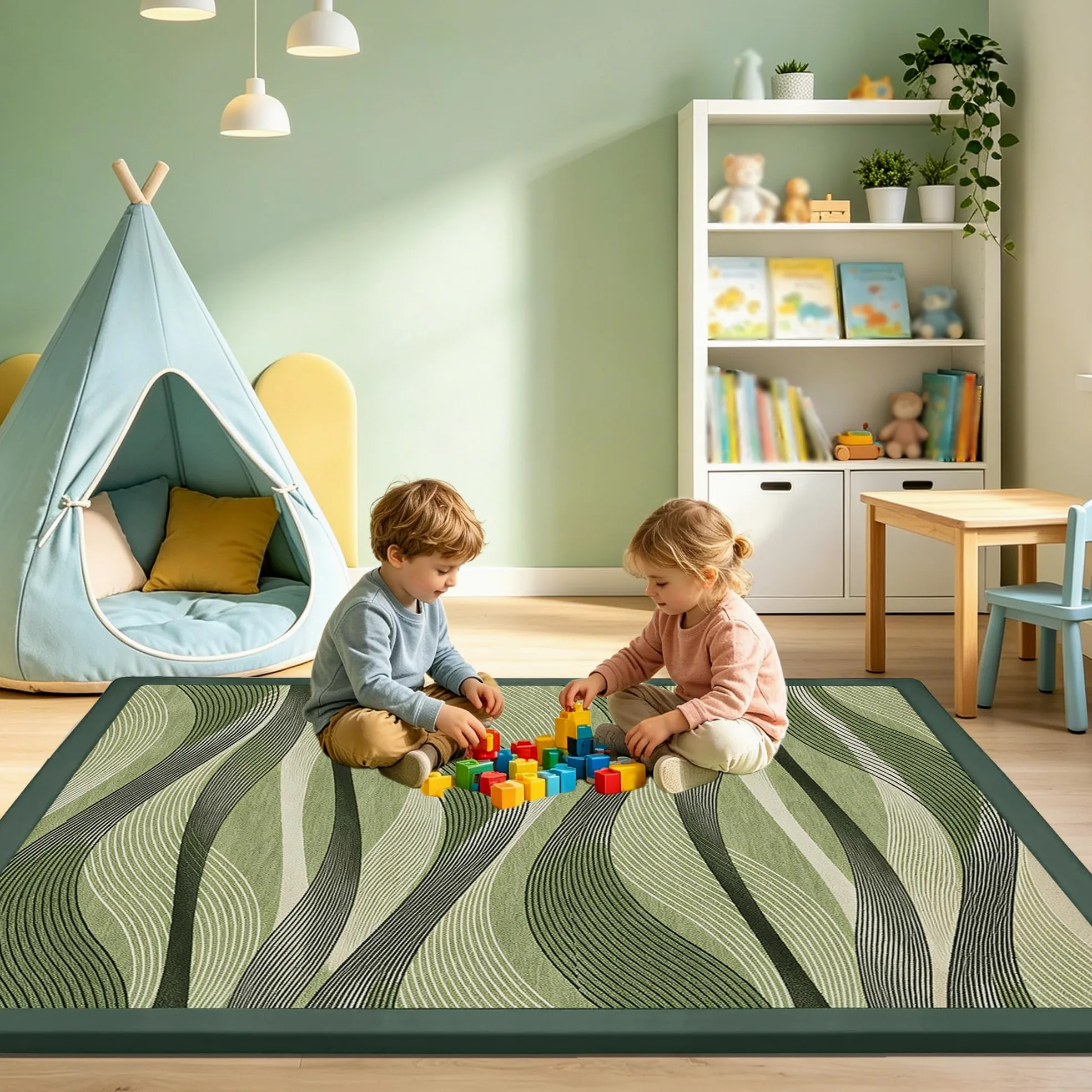 Tappeto Neonato 2cm Tappeti Gioco Bambini 140 x 160 cm | Lavabile Antiscivolo Morbido Tatami per Yoga,Esercizio Fisico Gattonare, Scendiletto per Box e Aree Gioco per Bambino