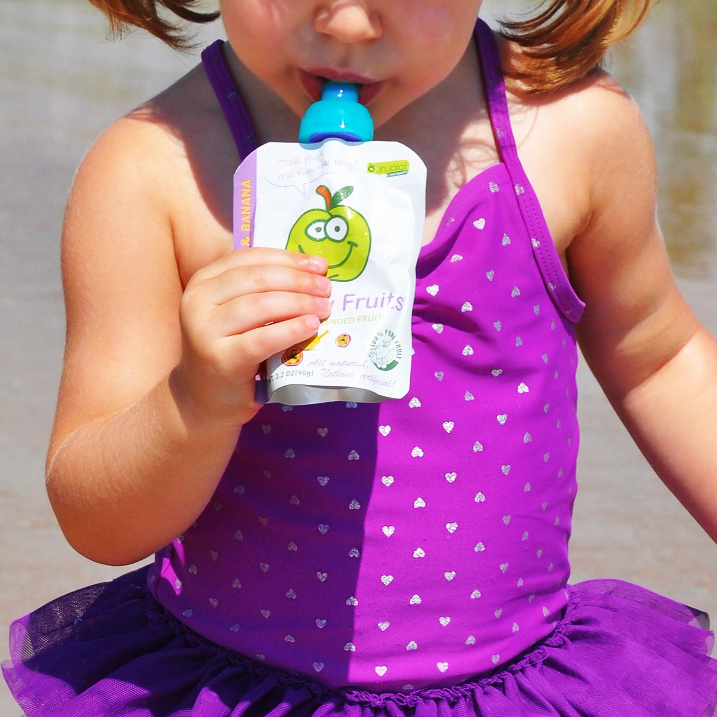 ChooMee Sipn Cibo Sacchetto Toppers 4 Colori + Caso prevenire sversamenti e Proteggere la Bocca Bambini promuovendo nel Contempo l'indipendenza di Alimentazione Viola