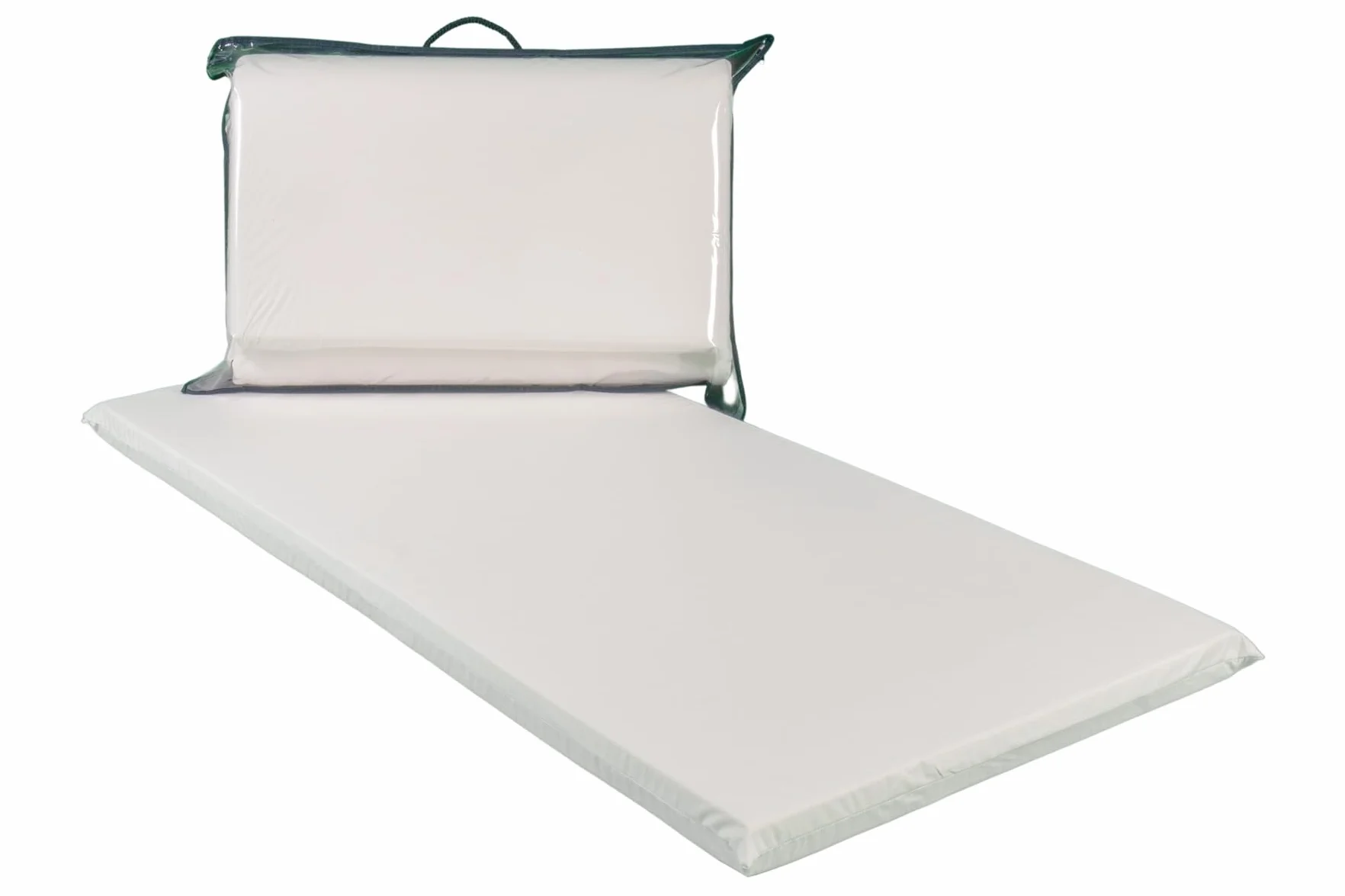 GHIOCUSCINI | Materasso Culla Neonato, Culla Pieghevole CAMPEGGIO, Materasso Bambino 100% Cotone, Fantasia BIANCO, Sfoderabile e Lavabile, 60 x 120 cm, Alto 4.5 cm, Made in Italy
