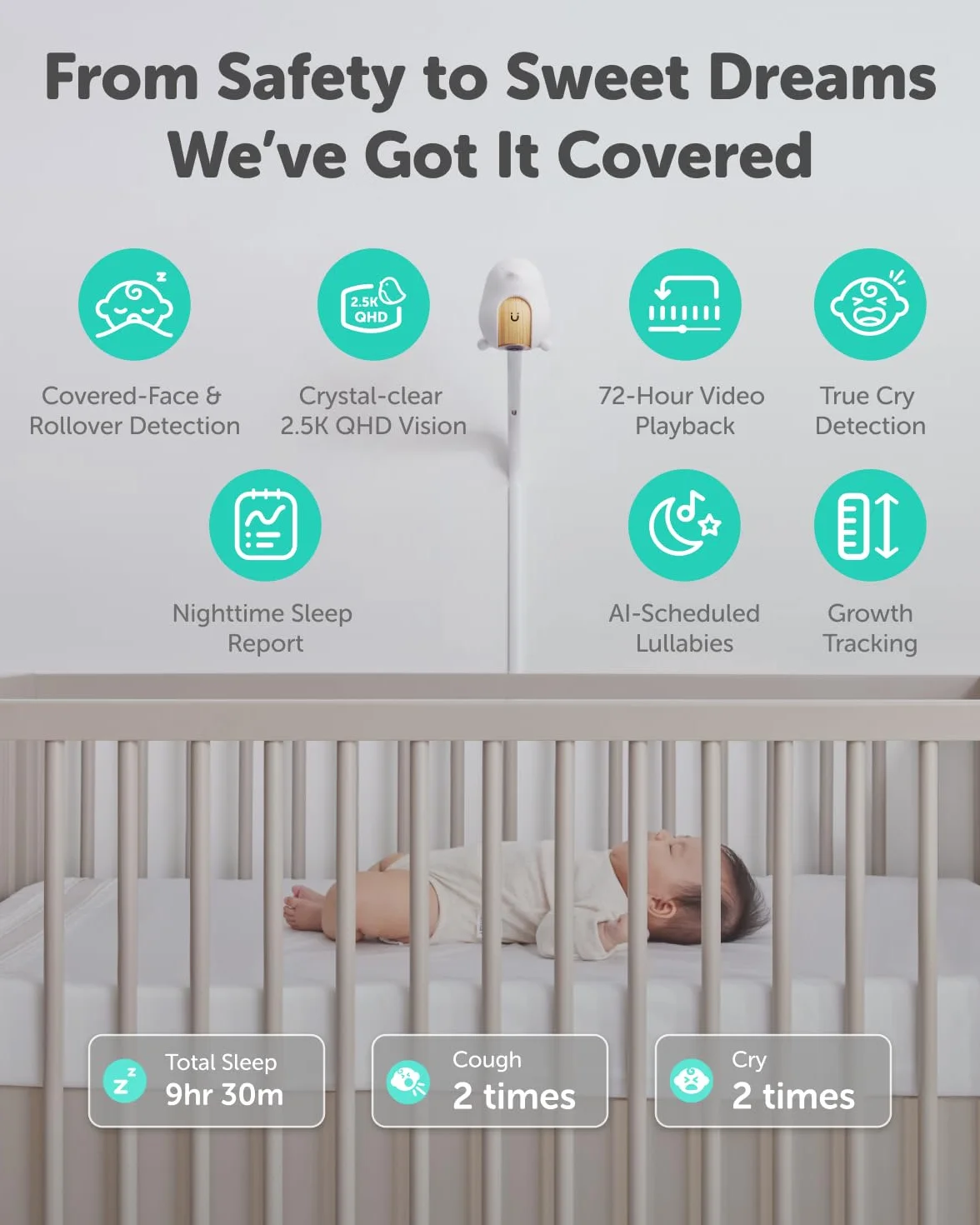 CuboAi Smart Baby Monitor 3 Floor Stand