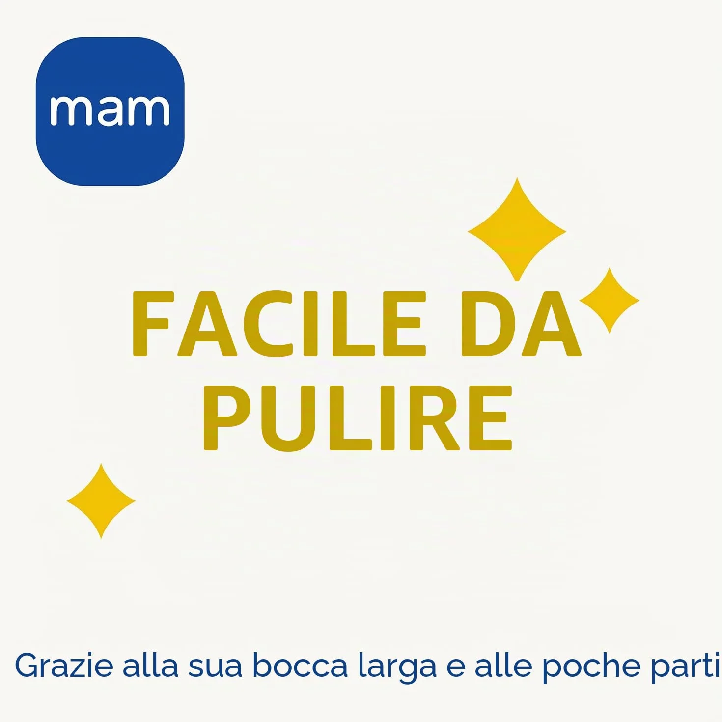 Istruzioni in Lingua Straniera - Mam Easy Active Baby Bottle, Biberon Grande per Apprendimento Ergonomico, Facile da Impugnare, Tettarella N. 3 in Silicone e Coperchio Salvagoccia, 4 Mesi, Blu, 330 Ml