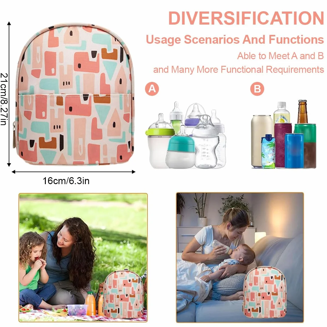 Borsa Termica Biberon per Latte Materno, Borsa Isotermica per Bottiglie, Piccola Borsa Termica Porta Pranzo per Picnic Frutta Mamma