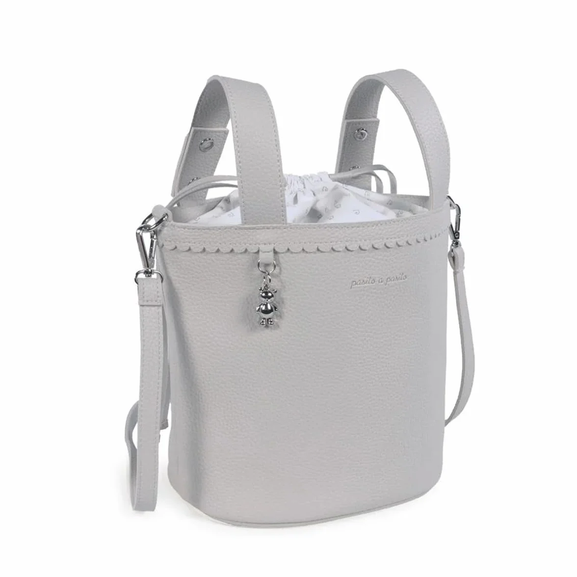 Pasito a Pasito BORSA BUCKET ICON SMOKE, grigio