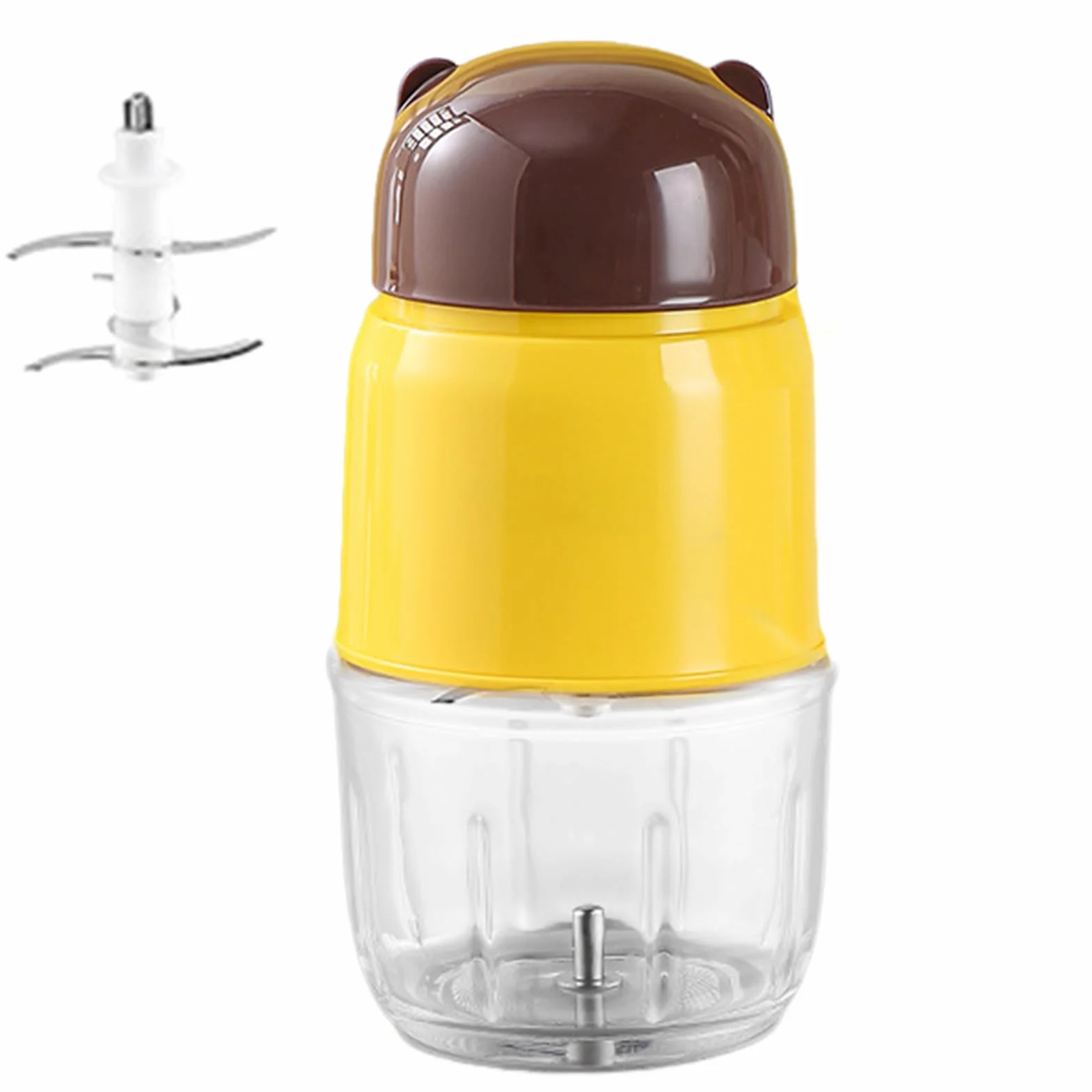 Baby Food Maker, mini robot da cucina, robot da cucina portatile, multifunzione, automatico, piccolo mixer per alimenti, frutta, verdura e carne (doppia lama)