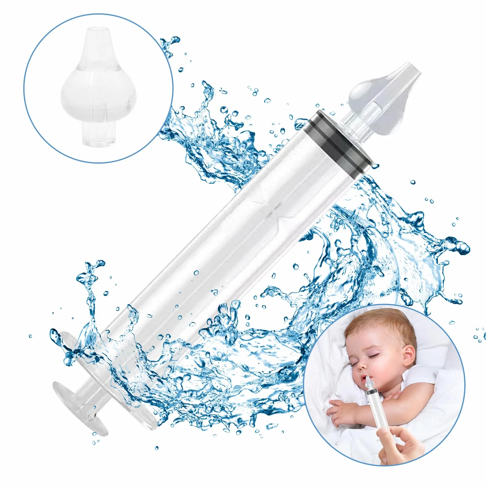 Scettar 20 Beccuccio Morbido Lavaggio Nasale Bambini, Punte per Siringa Nasale, Sterilizzabili - tappini Siringa Per Nasali, Nasali in Silicone per Lavaggi Neonato Olive Nasali per Lavaggio Neonato