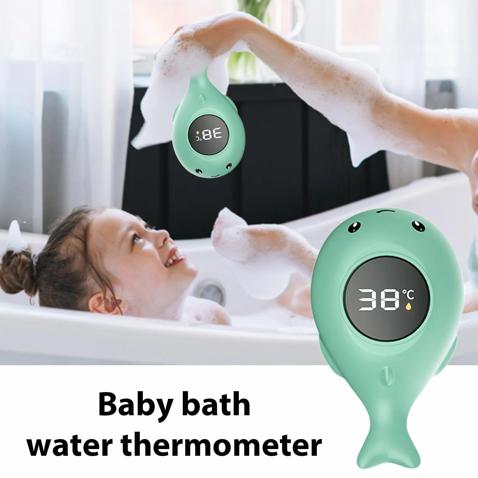 Termometro Vasca Bagno | Termometro Digitale Da Bagno Neonato | Termometro Bagnetto Bambini | Termometro Per Temperatura Acqua Bagnetto Neonato, Design Delle Balene
