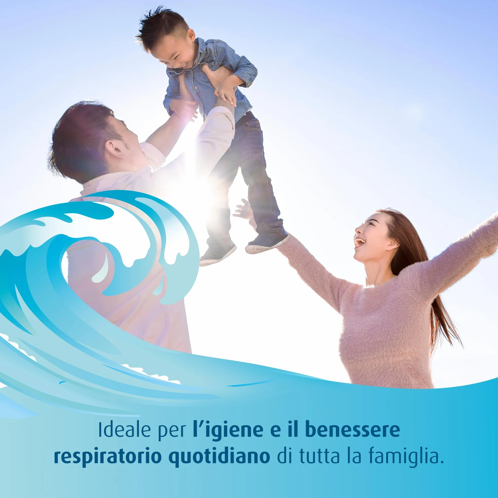 Tonimer Aerosol 1000-18 flaconcini monodose - Acqua di Mare Sterile Ipertonica (salinità 3%) - Decongestionante e Fluidificante del Muco - Adatta a Neonati, Bambini e Adulti