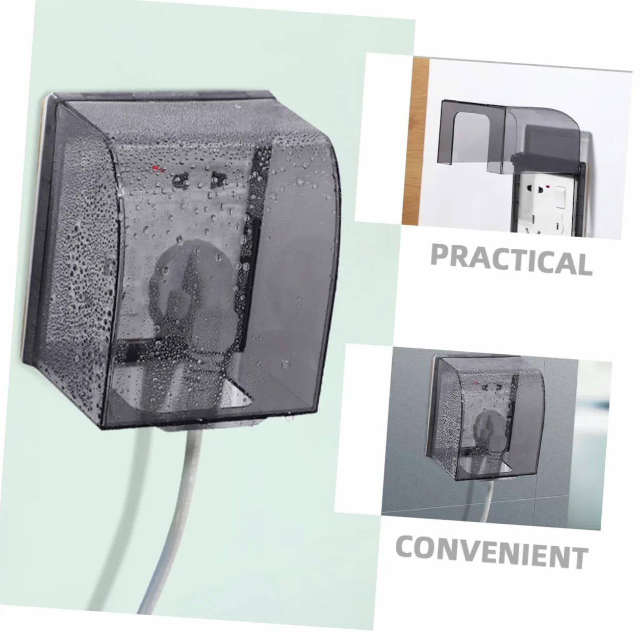 HOMSFOU 8pezzi Coperchio Per Prese Elettriche Da Protezione Adesiva Per Ambienti Umidi Facile Da Pulire e Riutilizzabile Adatto Per Bagni e Cucine
