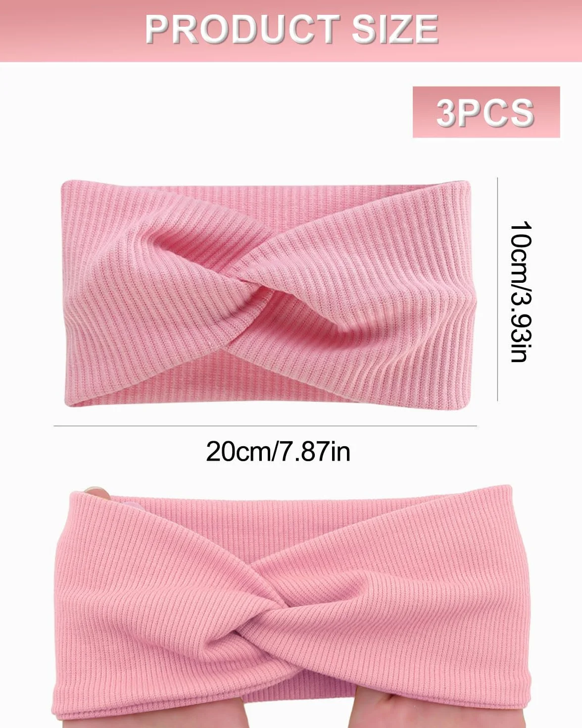 3pcs fasce capelli bambina，fasce capelli neonata，cerchietto capelli bambina，Fasce Ragazze Nylon Elasticizzato Accessori per Capelli Fatti Mano per Neonati Bambini Bambine (marrone+rosa+beige)