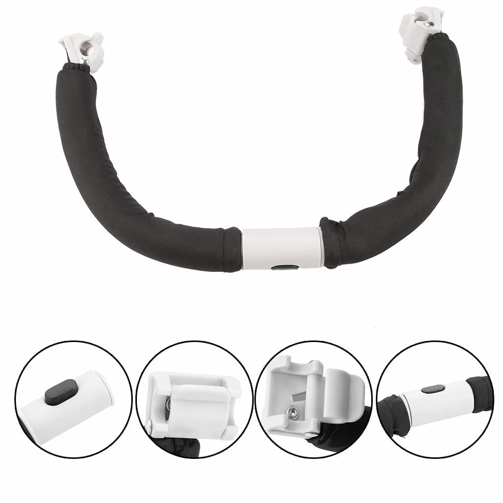 Maniglia per passeggino Paraurti per passeggino Maniglia per passeggino universale regolabile Manubrio Paraurti per bracciolo per accessori per passeggino (BLACK)