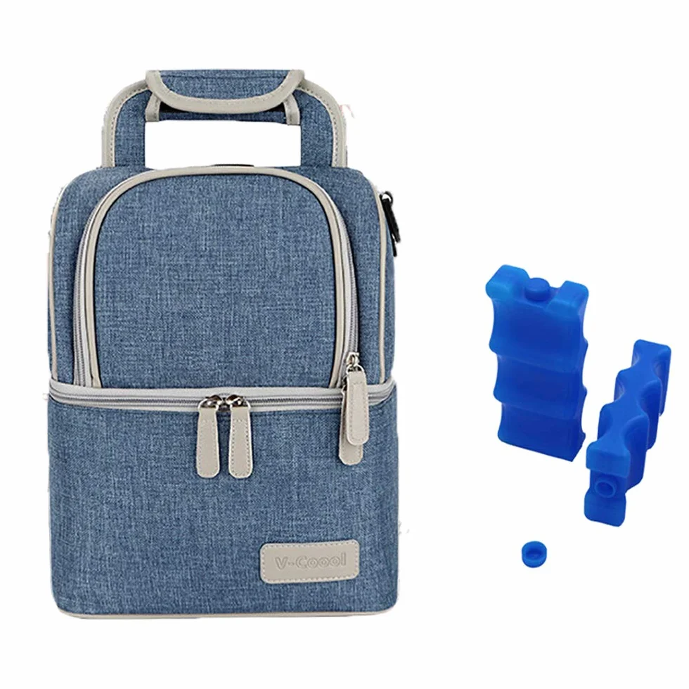 Borsa Termica per Biberon, PortaBiberon Isotermico, Zaino Impermeabile, 2 Pacchi di Ghiaccio inclusi