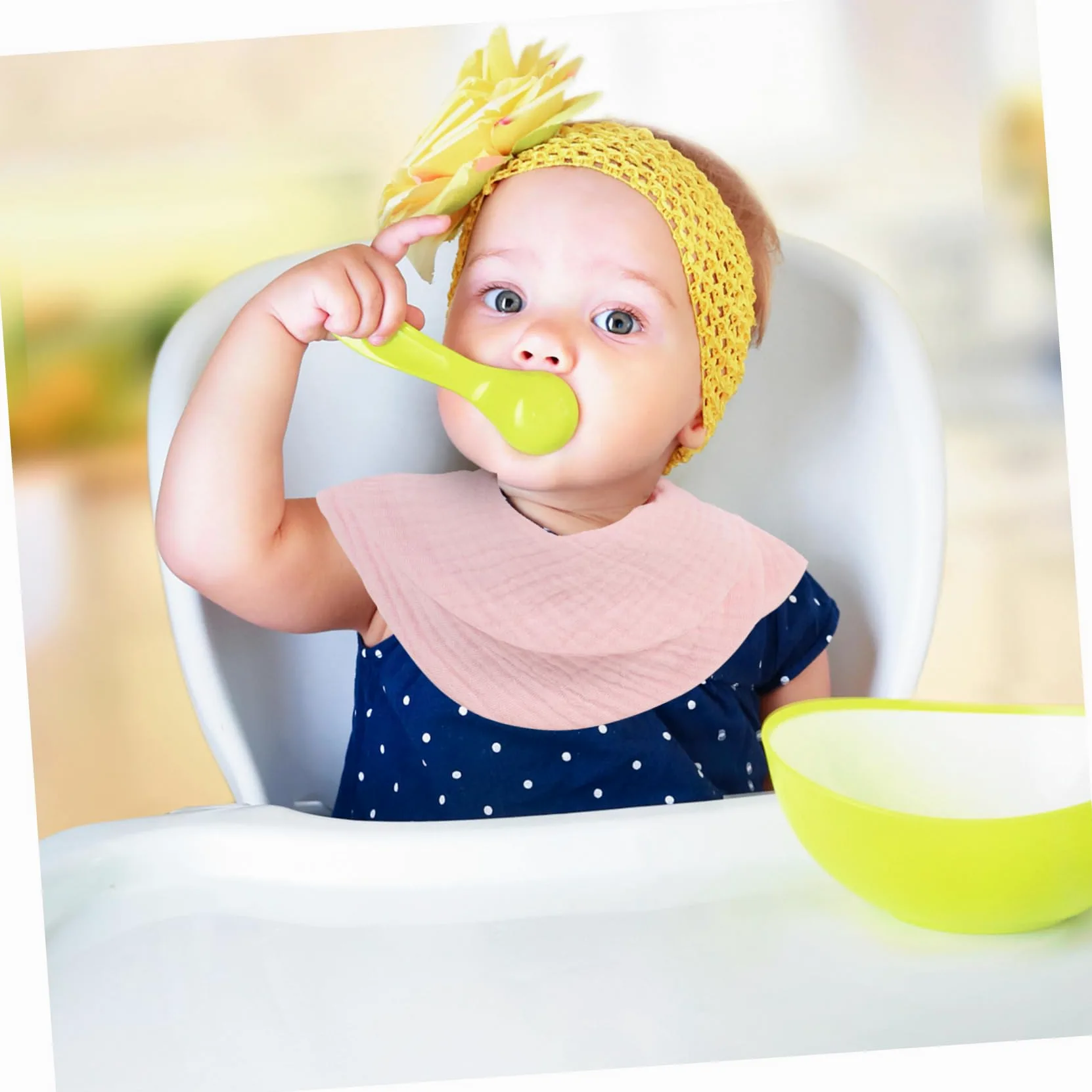 ifundom 9pezzi Bavaglini Bandana Morbidi e Assorbenti Per Cotone Muslin Per Alimentazione e Ruttini Proteggono Liquidi e Mantengono Collo Asciutto