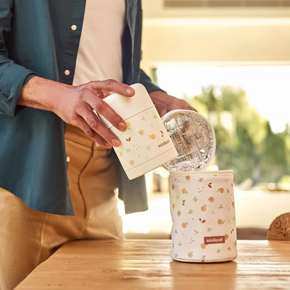 Miniland - Borsa Isotermica per Termos e Biberon da 700 ml per Bambini, Borsa da Trasporto con Manico, Ideale per Termos di Alimenti Solidi (Valencia)