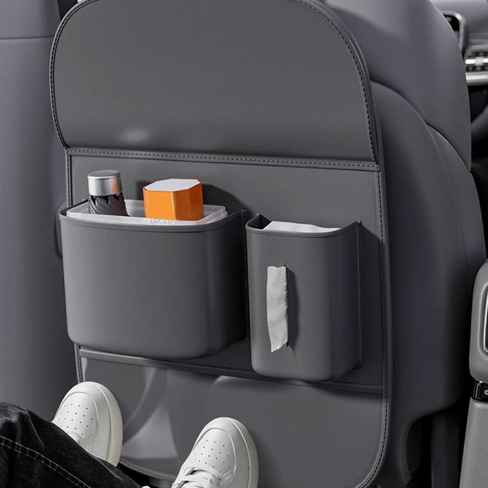 Organizzatore per seggiolino auto | Vassoio da pranzo per auto – Organizzatore per telefono e bicchiere per viaggi, viaggi stradali, uscite familiari, furgoni, e viaggi giornalieri