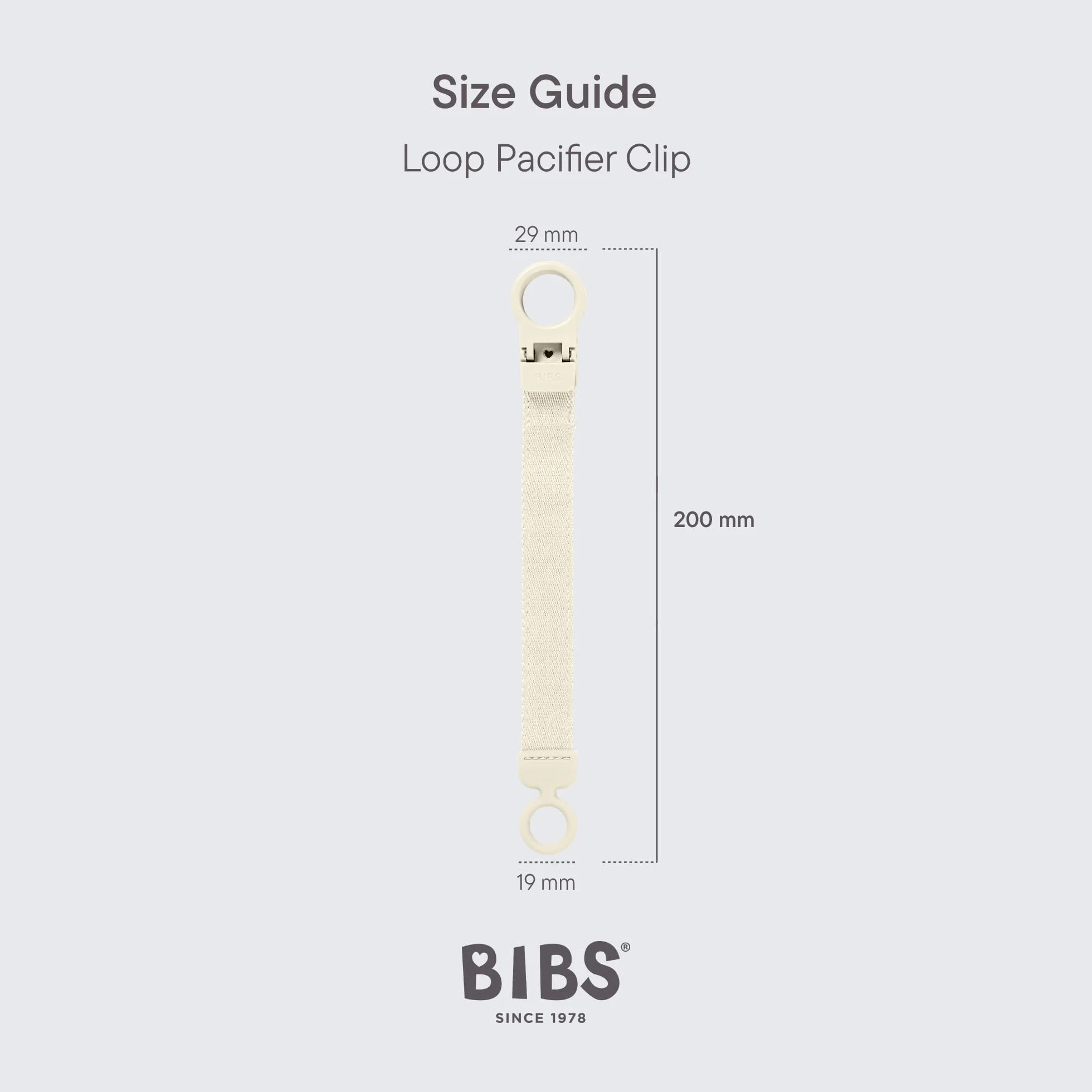 Clip per ciuccio BIBS Loop - Elegante e sicuro, utilizzabile con una sola mano, si adatta a tutti i BIBS e alla maggior parte delle marche, lavabile in lavatrice, età 0+ - Blush