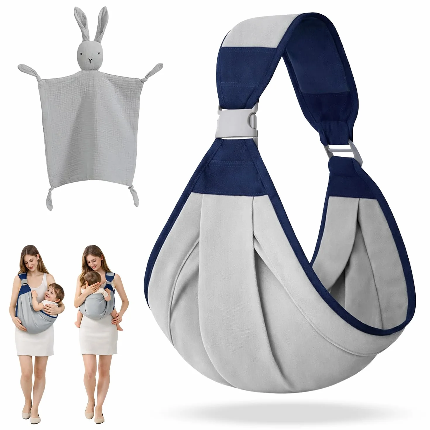 Fulle - Portabebe con chiusura rinforzata di sicurezza e design ergonomico, comfort totale in frontale e laterale per porta bebè da 0 a 36 mesi, ideale per porteo bebè