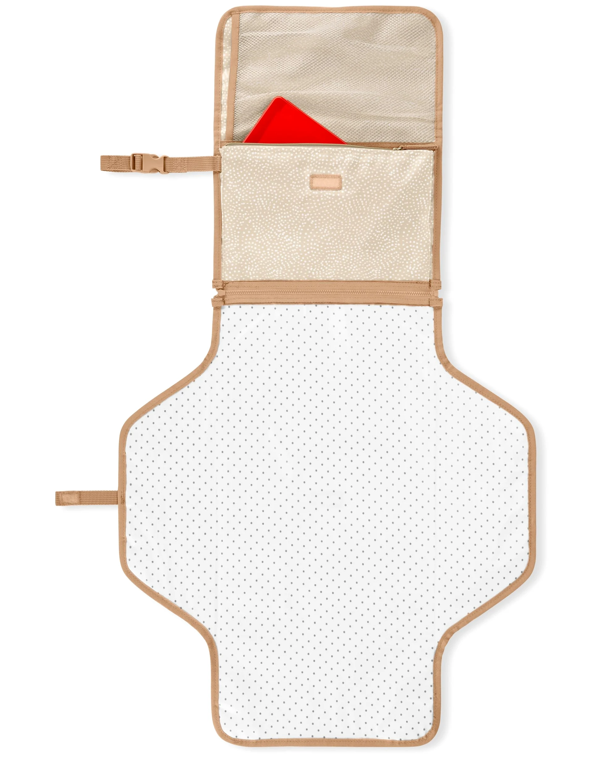 Skip Hop Fasciatoio portatile, Pronto, beige a pois