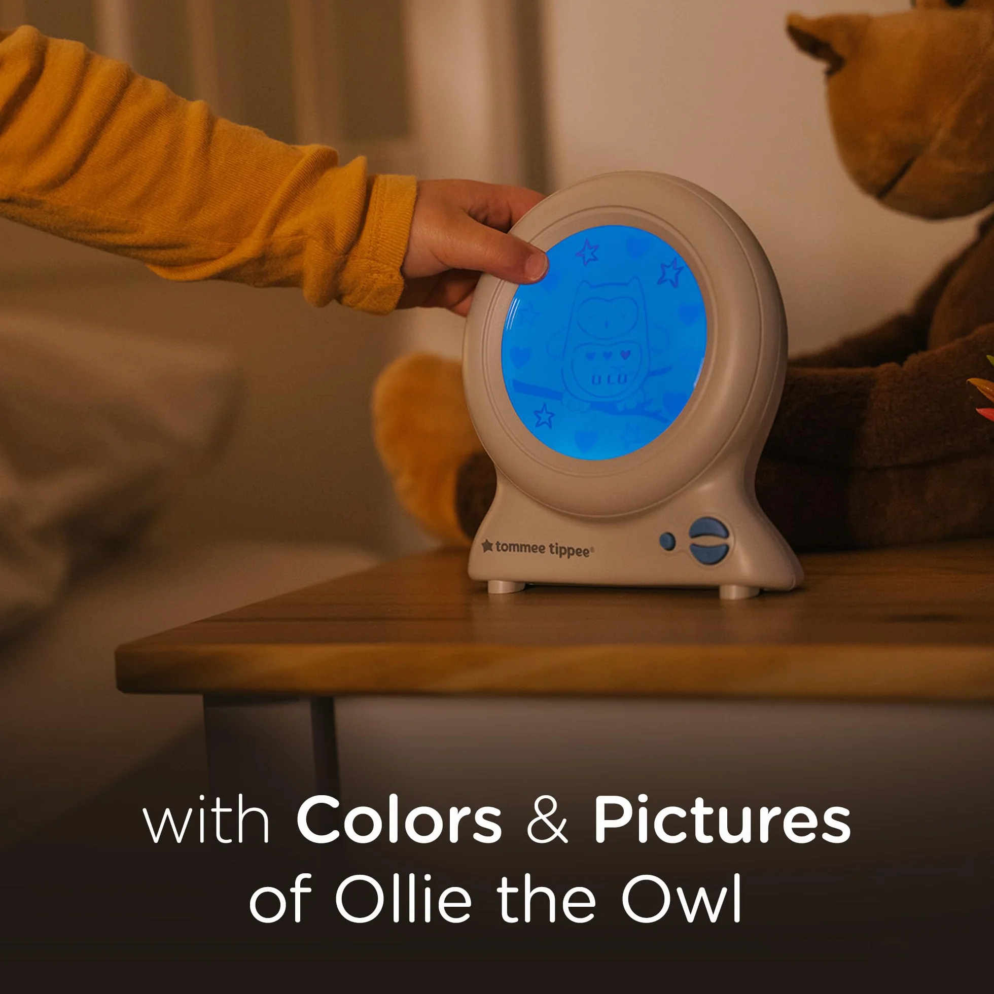 Tommee Tippee Groclock Sleep Trainer Orologio Sveglia e Luce Notturna per Bambini Piccoli Alimentazione USB