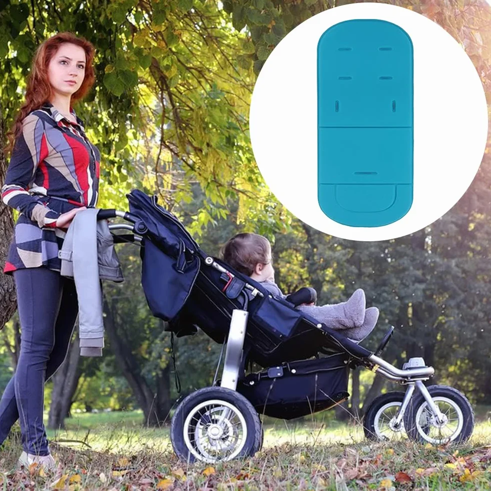 Materassino Passeggino, Cuscino Passeggino Universale, Cuscino Universale per Passeggino, Copriseduta Passeggino Universale, Materassino Passeggino Antisudore, Copri passeggino Imbottita, azzurro