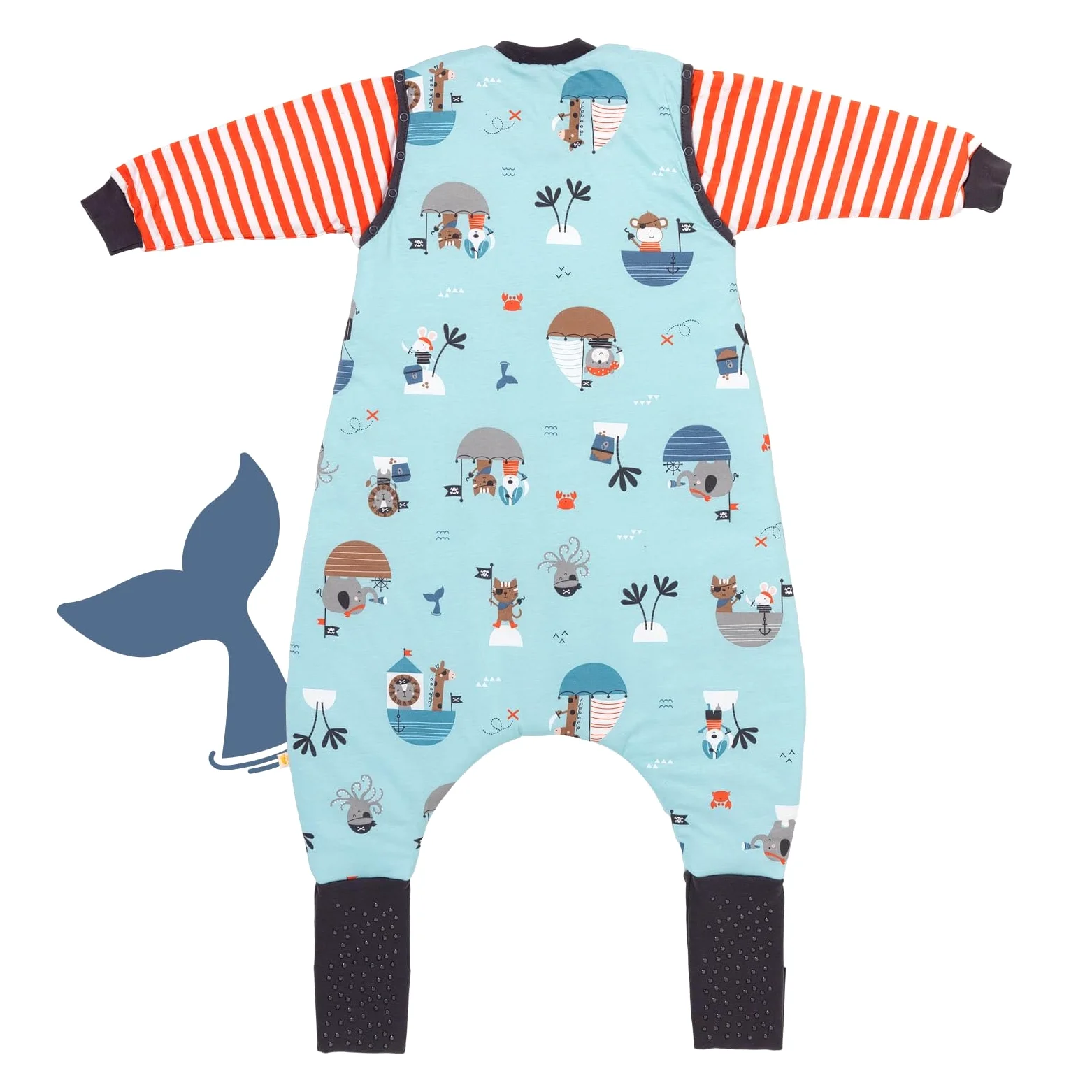 Sacco nanna con aperture per i piedi, per tutto l’anno, 2,5 Tog, unisex con elefanti, disponibile in 5 taglie diverse