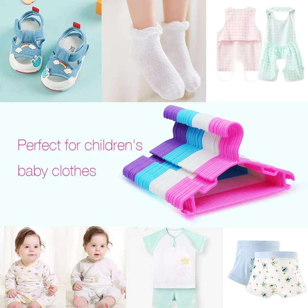 Grucce per bambini grucce resistenti per bambini e neonati Set di 40 pezzi 27CM + 10 pezzi Organizzatore