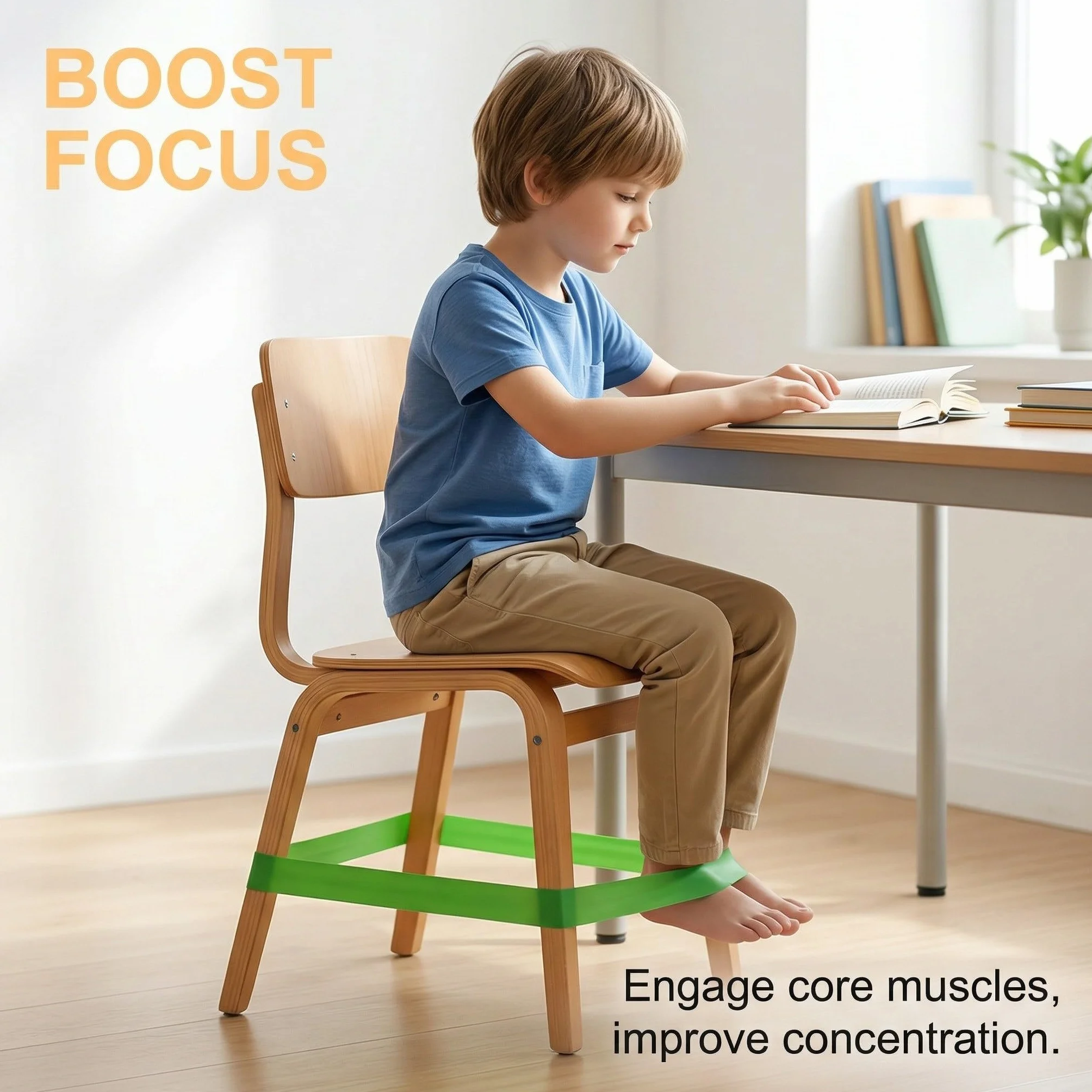 3 Pezzi Elastici per Sedia per Bambini, Cinghie Elastiche per Sedie per Bambini, Fidget Cinghie per Seduta, Fasce per Sedie Fidget, Foot Bands Chair Fidget Bands, ideali per ADHD