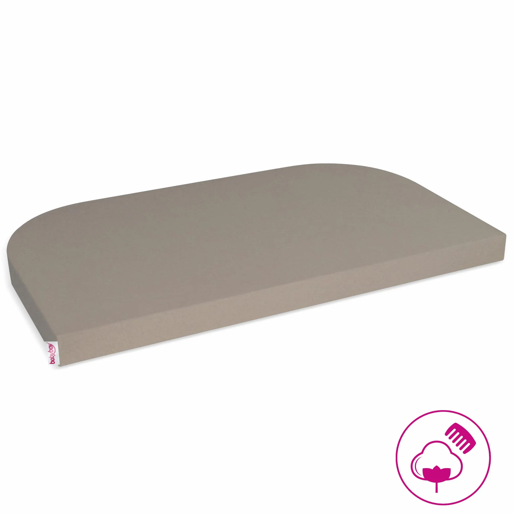 babybay 100573 lenzuolo con angoli, jersey deluxe adatto per il modello Original, torrone, 81 x 43 cm (1 confezione)