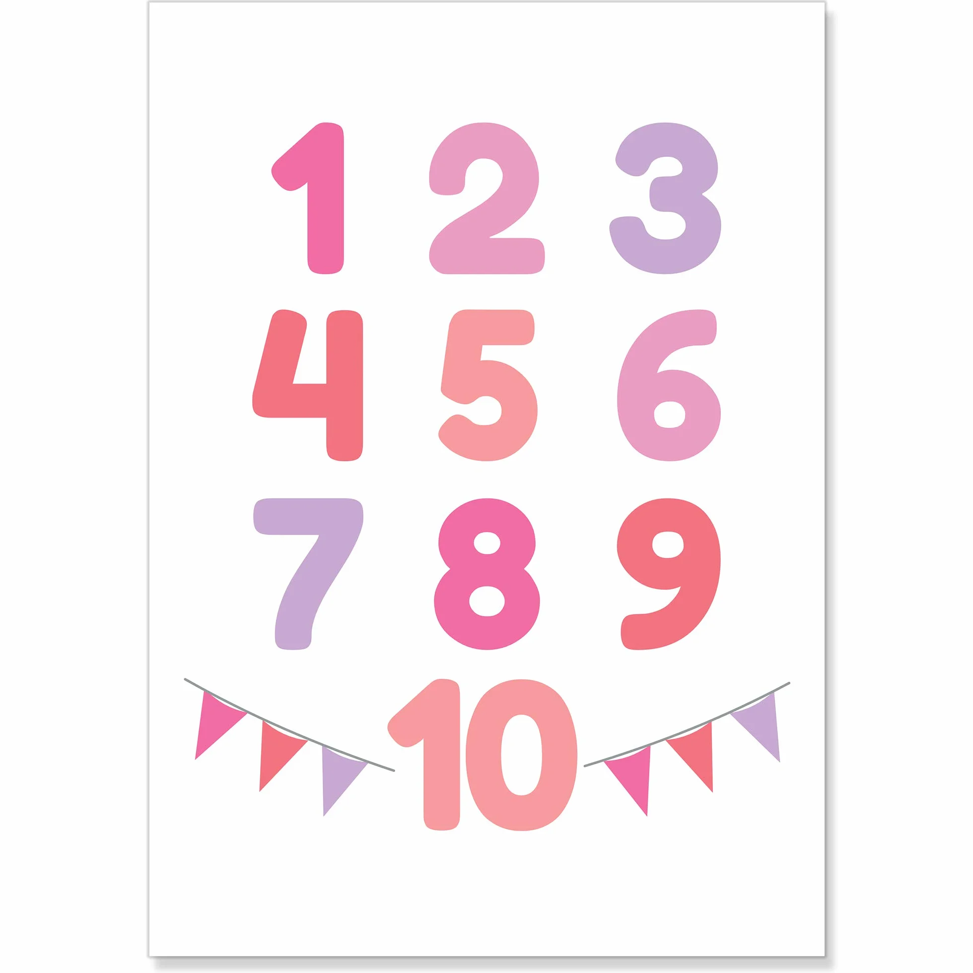 PREMYO Quadri per Camera Bambini - Set di Poster Alfabeto ABC Rosa - Stampe da Parete Decorazione Cameretta Neonato A4