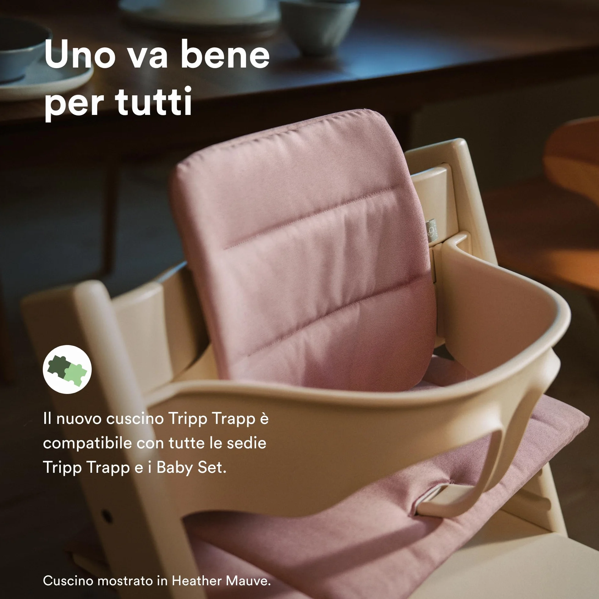 Cuscino Stokke Tripp Trapp, antracite - compatibile con tutte le sedie e i baby set Tripp Trapp - resistente a liquidi, macchie e sporco