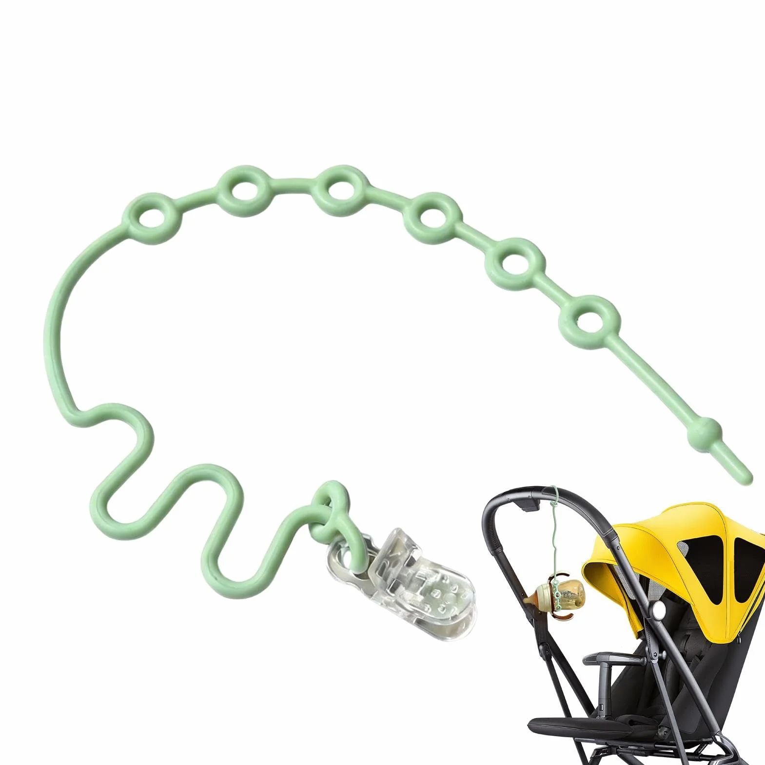 Cinghie Di Sicurezza Giocattolo - Confezione Da 5 Dinosauri Regolabili | Porta Ciuccio Per Massaggiagengive | Silicone Alimentare Da 20-40 Cm, Per Passeggino, Seggiolone, Culla, Seggiolino Auto,