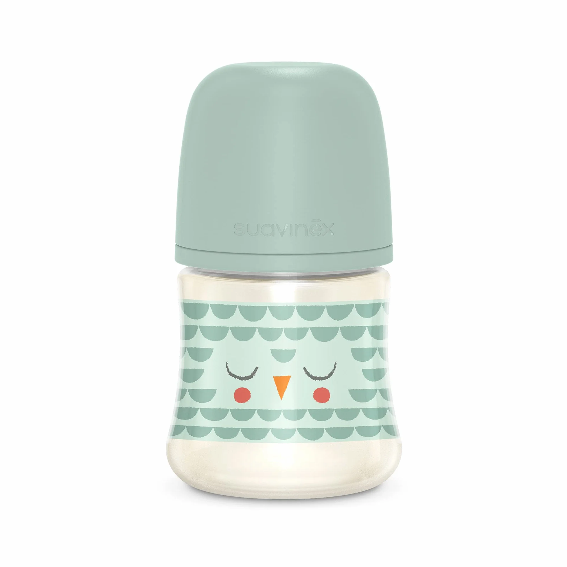 Suavinex, Biberon da 150 ml, Premium con Tettarella Simmetrica SX Pro in Silicone, con valvola anticolica, Flusso Lento, ottime dalla nascita 0+ Bonhomia, Verde