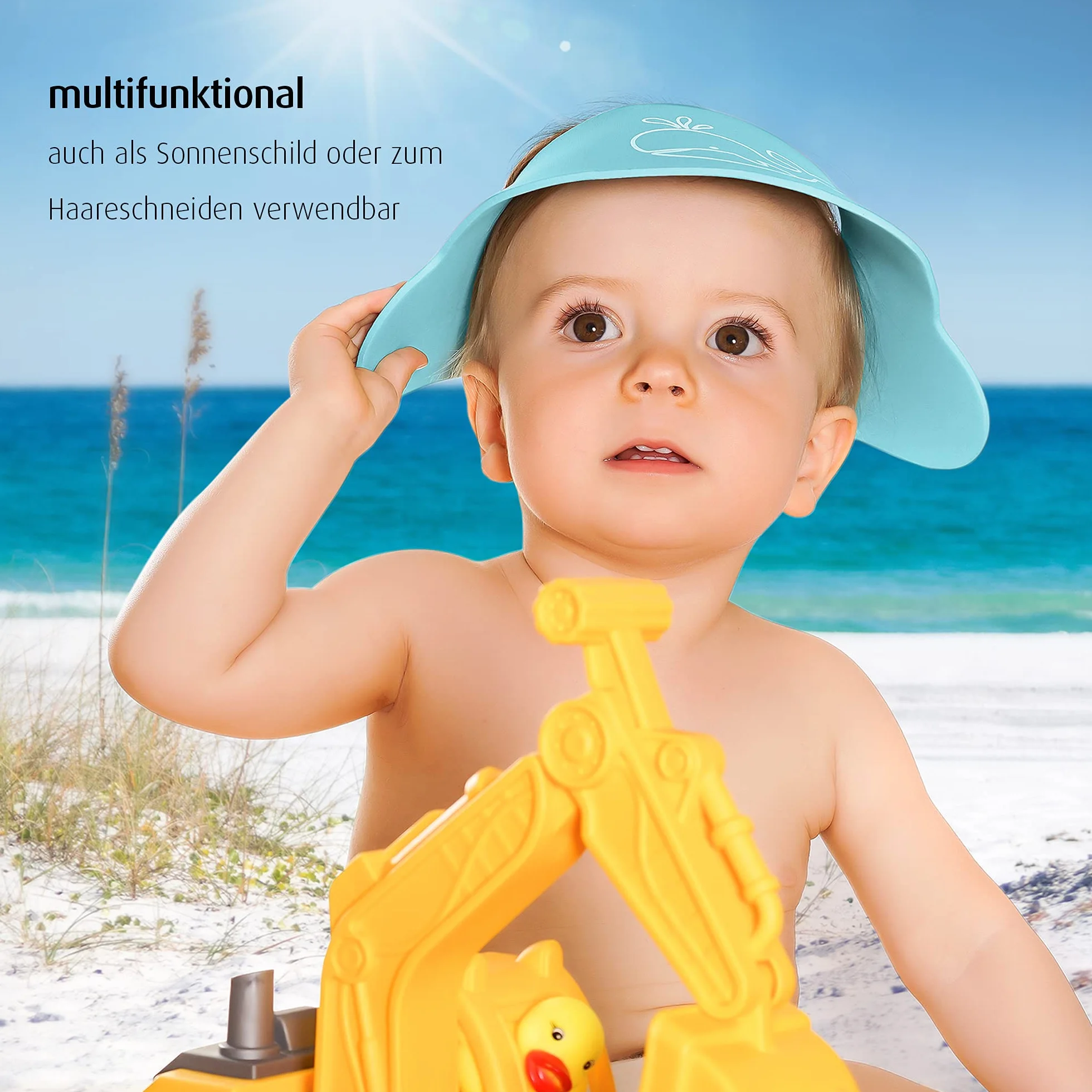 Reer GmbH 76043 Myhappybath Cap, Visiera Anti-Shampoo