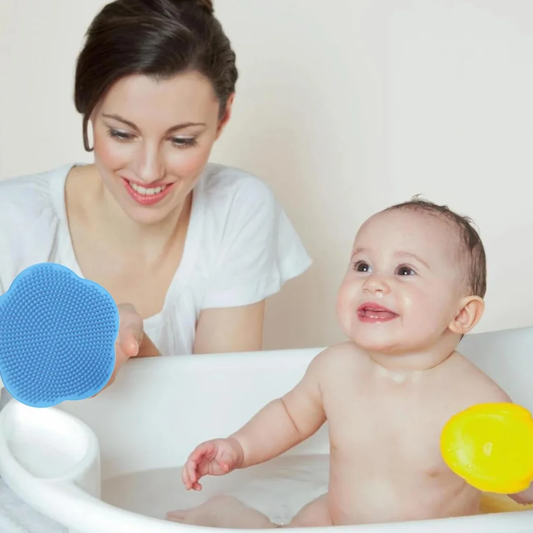 SGERUFZ 2 pezzi pettine per rimuovere crosta lattea del bambino, morbido in silicone, spazzola e pettine per bambino, spazzola shampoo + pettine per la tua ragazza