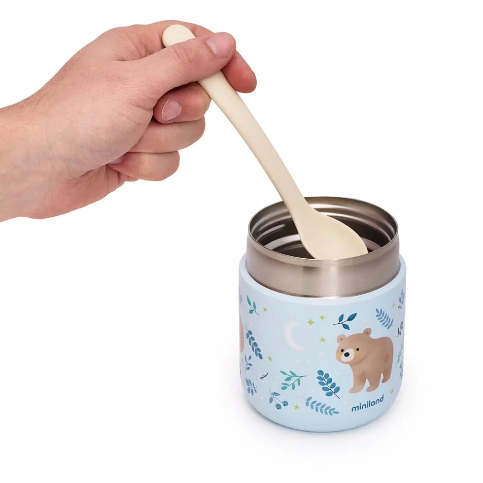 Miniland Contenitore Termico 280 ml Acciaio Inox a Doppia Parete Ermetico