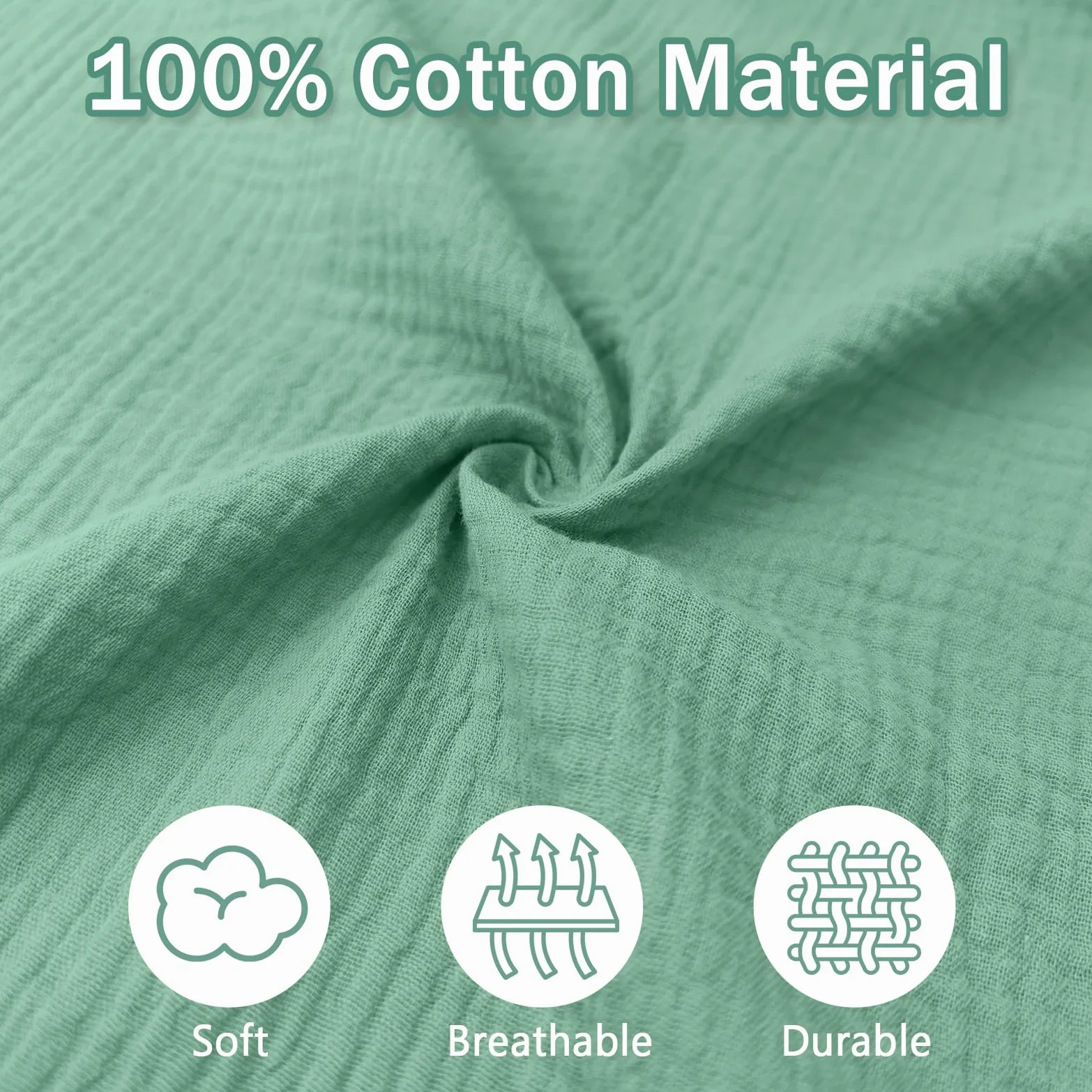Ginkago Baldacchino 100% Cotone per Cameretta Tenda per Letto a Castello & Lettino Decorazione per Bambina e Bambino Salvaspazio per Stanze Piccole (Verde, 360 x 135 cm)