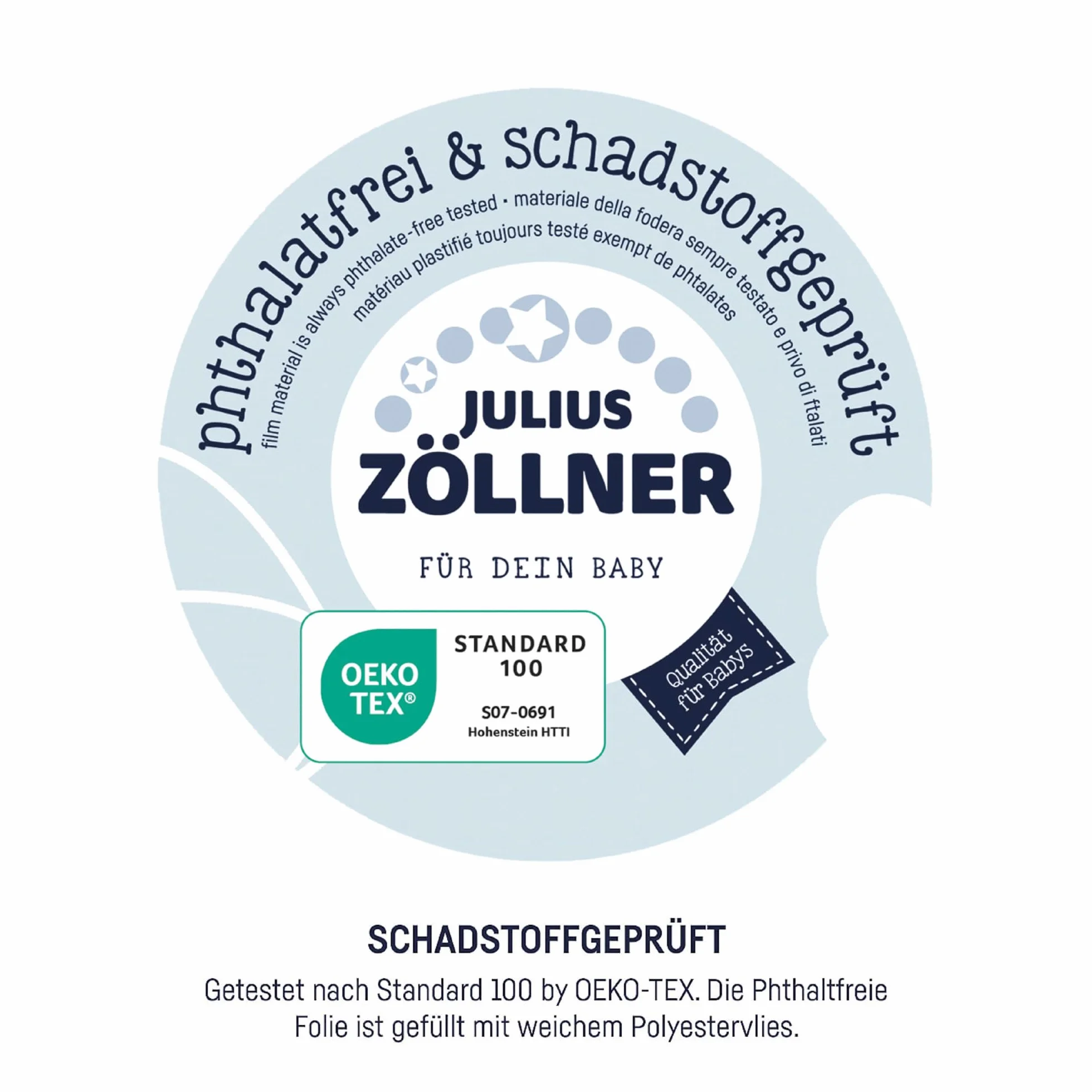 Julius Zöllner® Materassino fasciatoio Softy, 65 x 75 cm, morbido fasciatoio – pellicola impermeabile e lavabile – Made in Germany – Oeko-Tex Standard 100 – Amici delle stelle