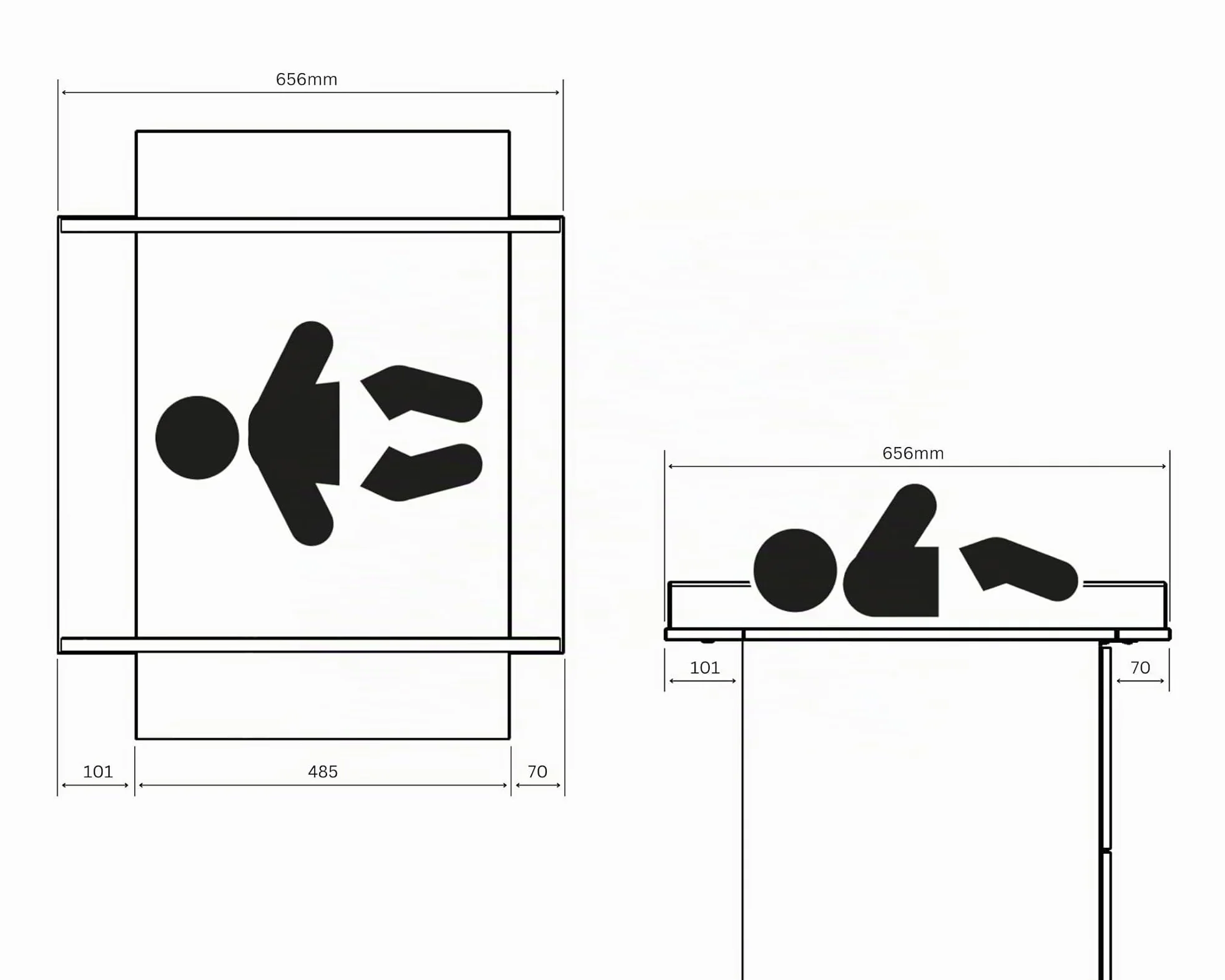 Webaby - Cassettiera fasciatoio 3 cassetti legno Renard - Bianco - 79 x 65,5 x 92 cm