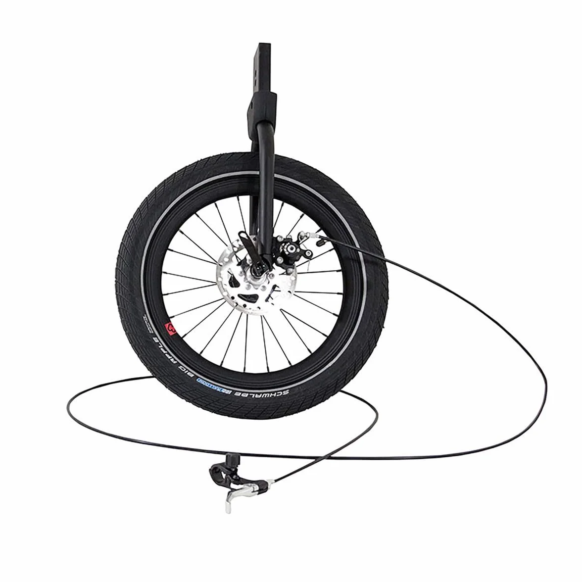 Hamax - Outback Jogger Kit Nero - Ruota da 16 pollici - Freno a Mano - Cinghia di sicurezza - Telaio in alluminio leggero - Stabilità ottimale - Comfort per bambini - Compatibile con rimorchio Outback