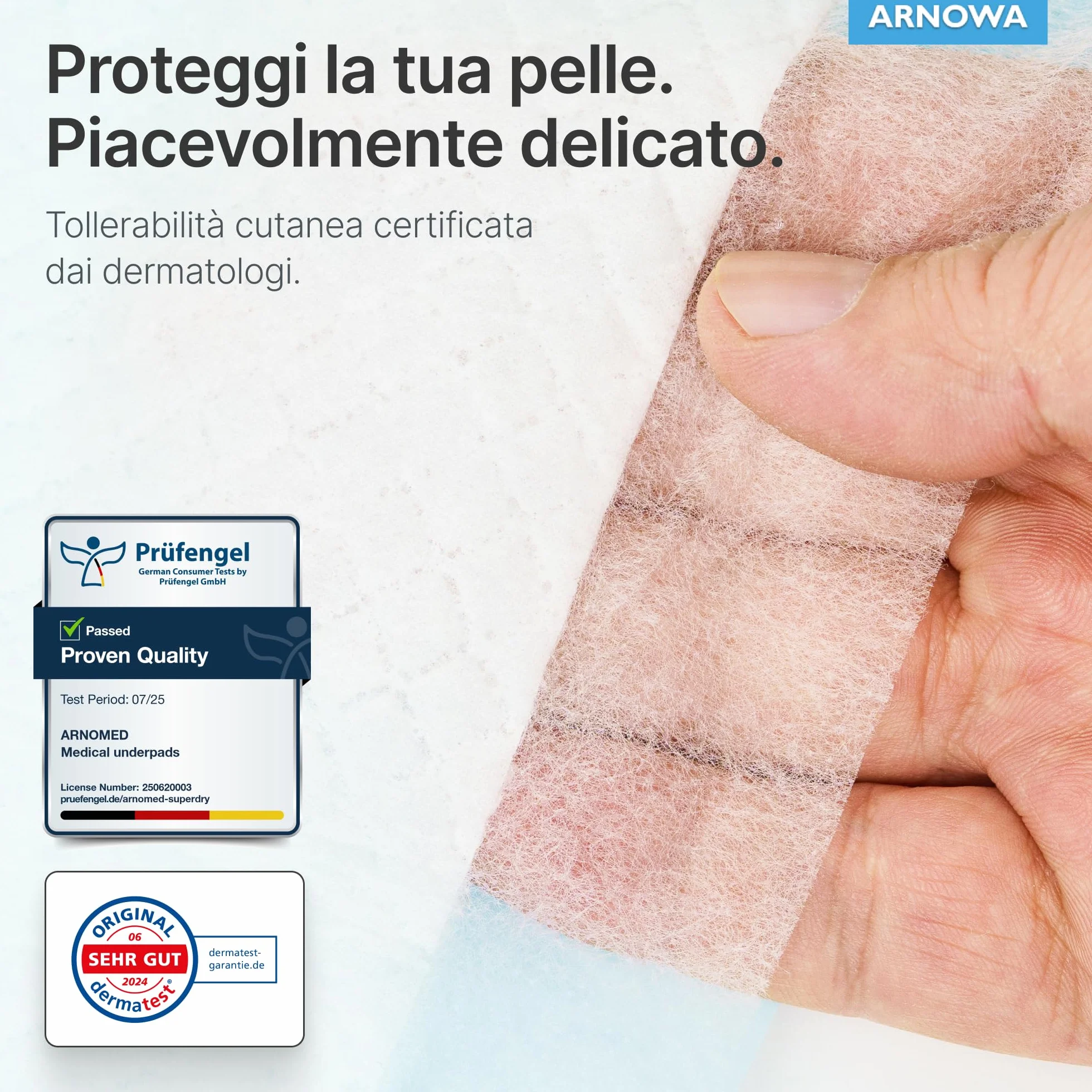 100x ARNOMED assorbente per incontinenza monouso leggero, assorbente 60x90cm, fasciatoio per neonati monouso, assorbente a 5 strati cellulosa, assorbenti per letto monouso, assorbente per incontinenza