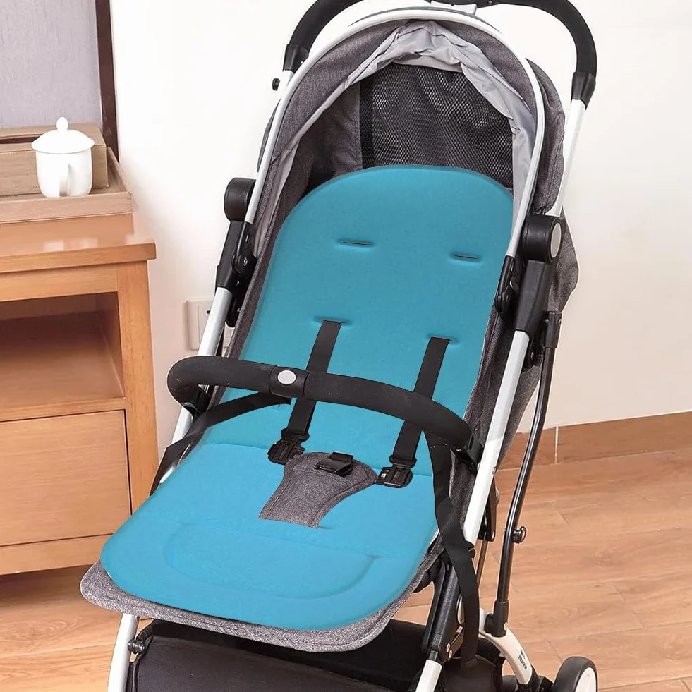 Materassino Passeggino, Cuscino Passeggino Universale, Cuscino Universale per Passeggino, Copriseduta Passeggino Universale, Materassino Passeggino Antisudore, Copri passeggino Imbottita, azzurro
