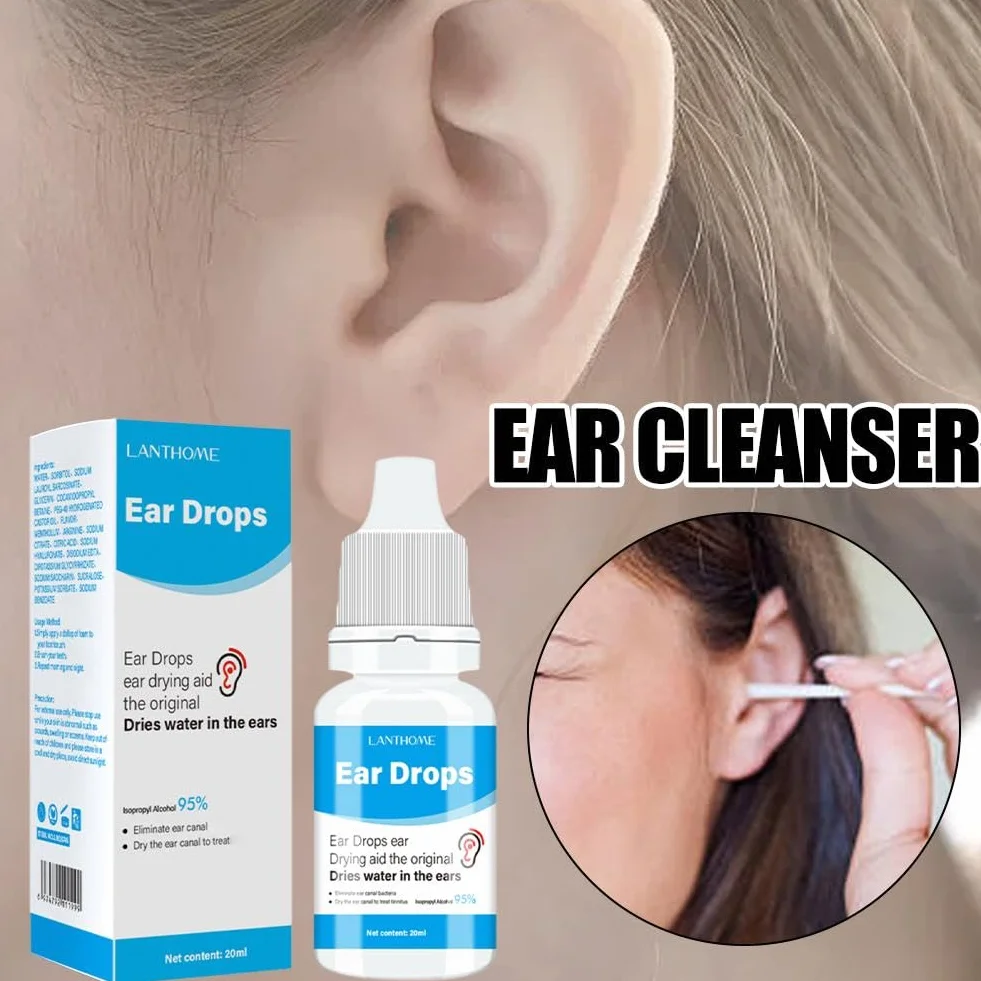 20 ml di gocce auricolari per la cura dell'otite media, gocce per il dolore all'orecchio, prurito, otite acuta, infezione batterica, rimozione, trattamento, pulizia del cerume