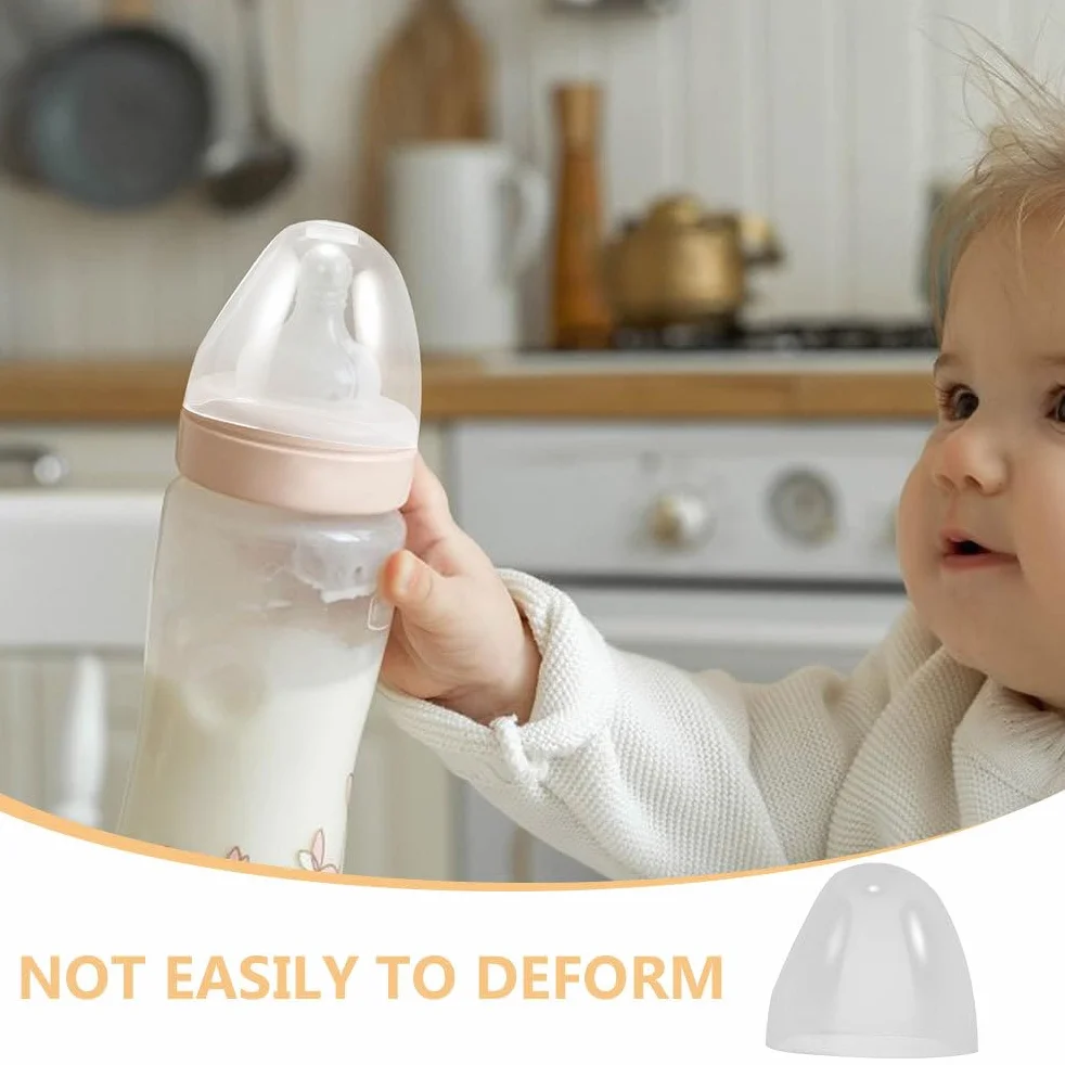 Coperchi Riutilizzabili per Tettarelle Tappo Anti-Perdita in Plastica, Tappi di Ricambio per Bottiglie del Latte a Bocca Larga, Accessori per Allattamento e Protezione Polvere