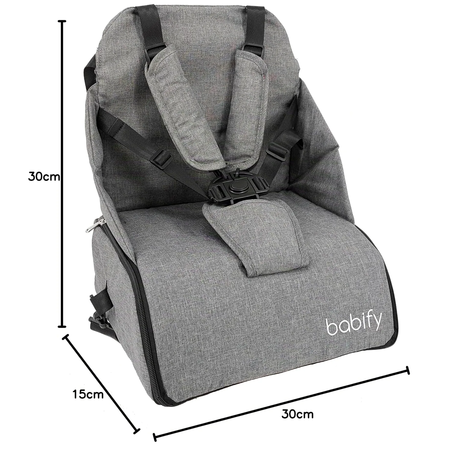 Babify Seggiolone da viaggio 2 in 1 Soft Grey