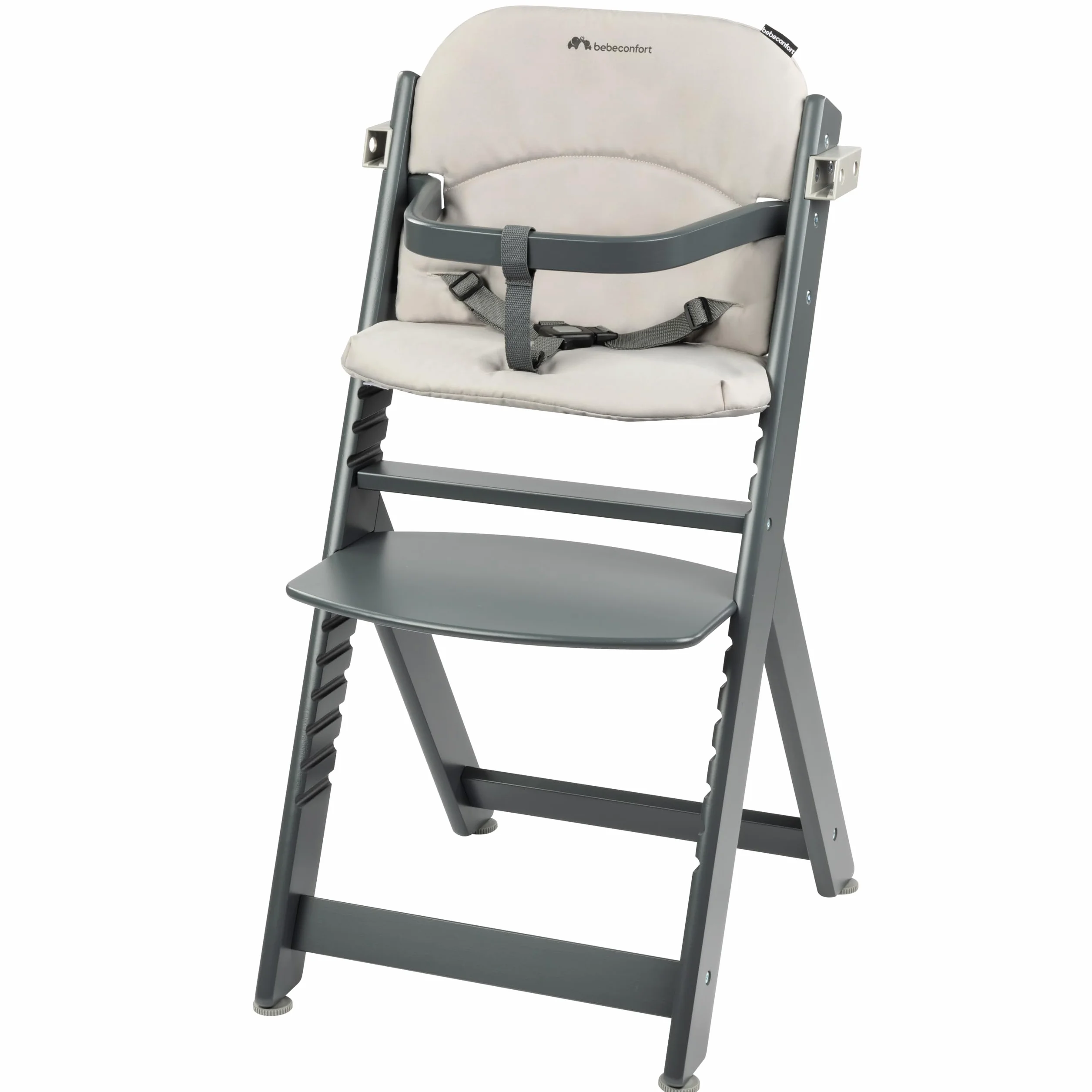 Bebeconfort Cuscino per Seggiolone pappa in legno Timba e Timba Basic, rivestimento impermeabile, colore Grey Mist